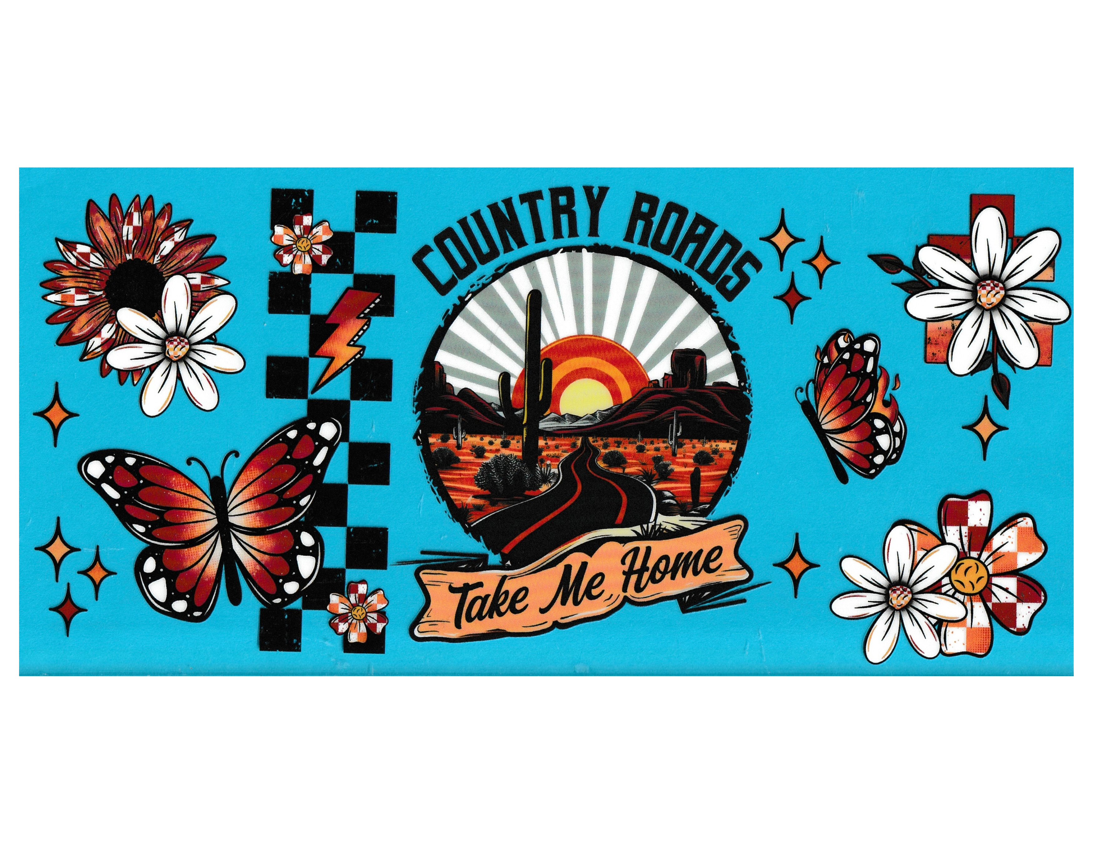 16oz Cup Wrap Country Roads
