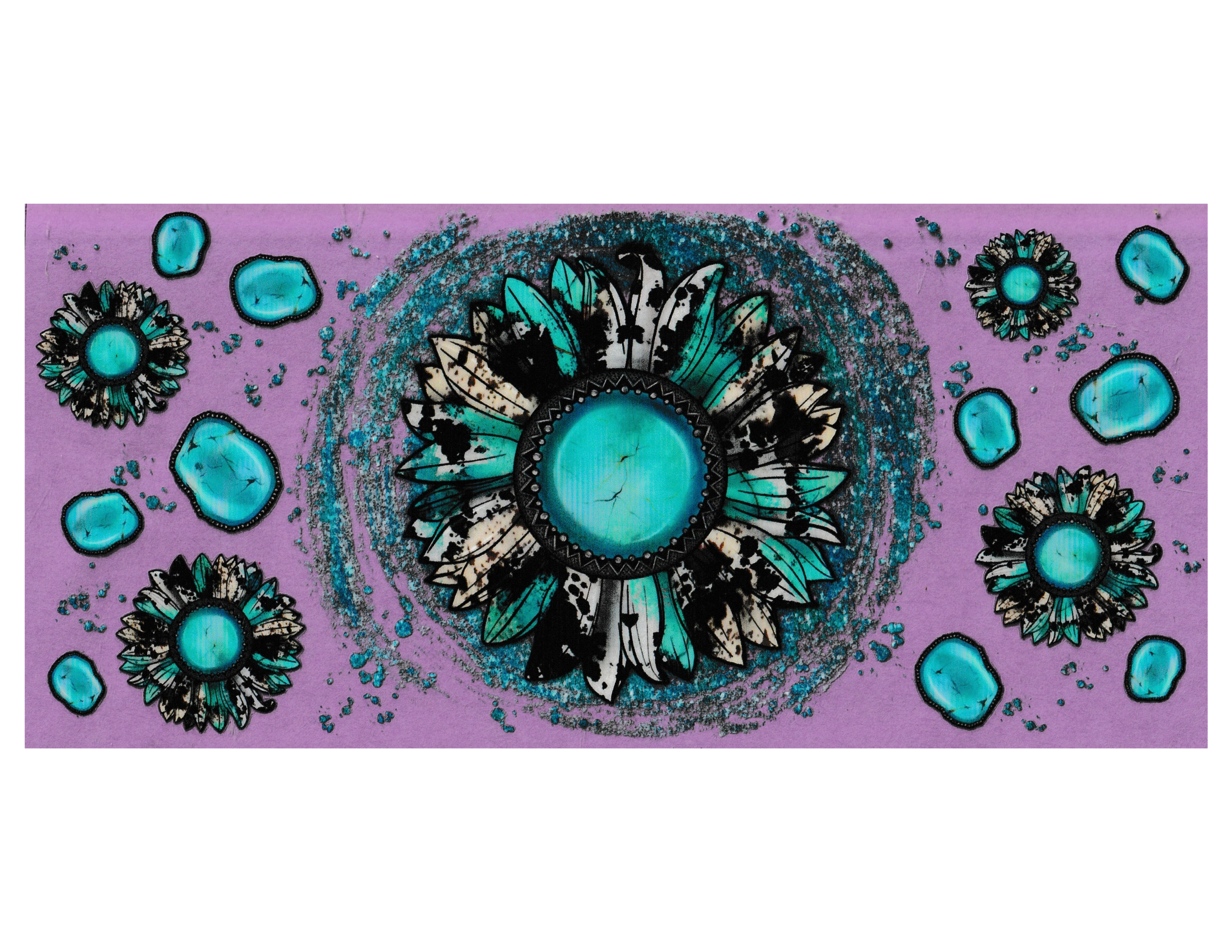 16oz Cup Wrap Turquoise
