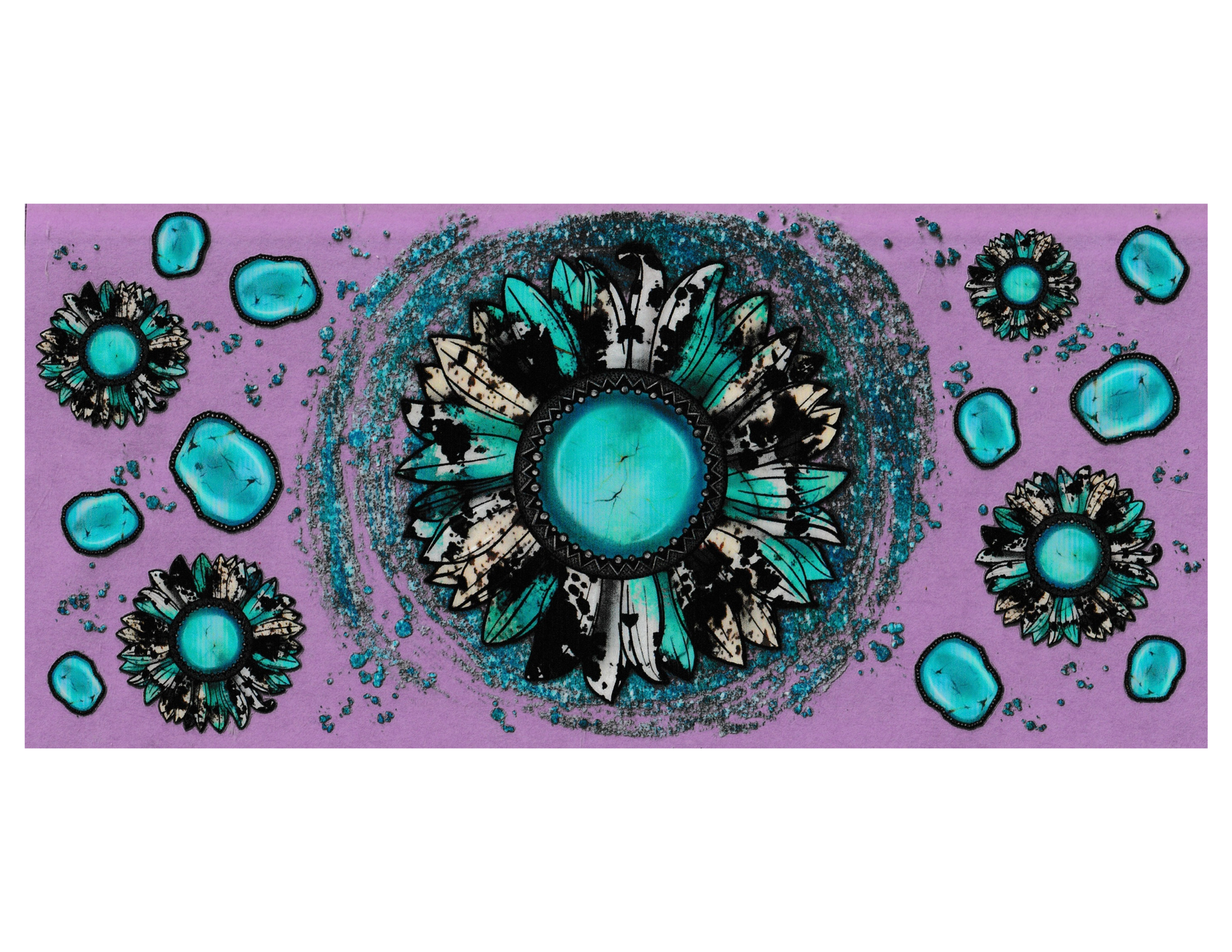 16oz Cup Wrap Turquoise