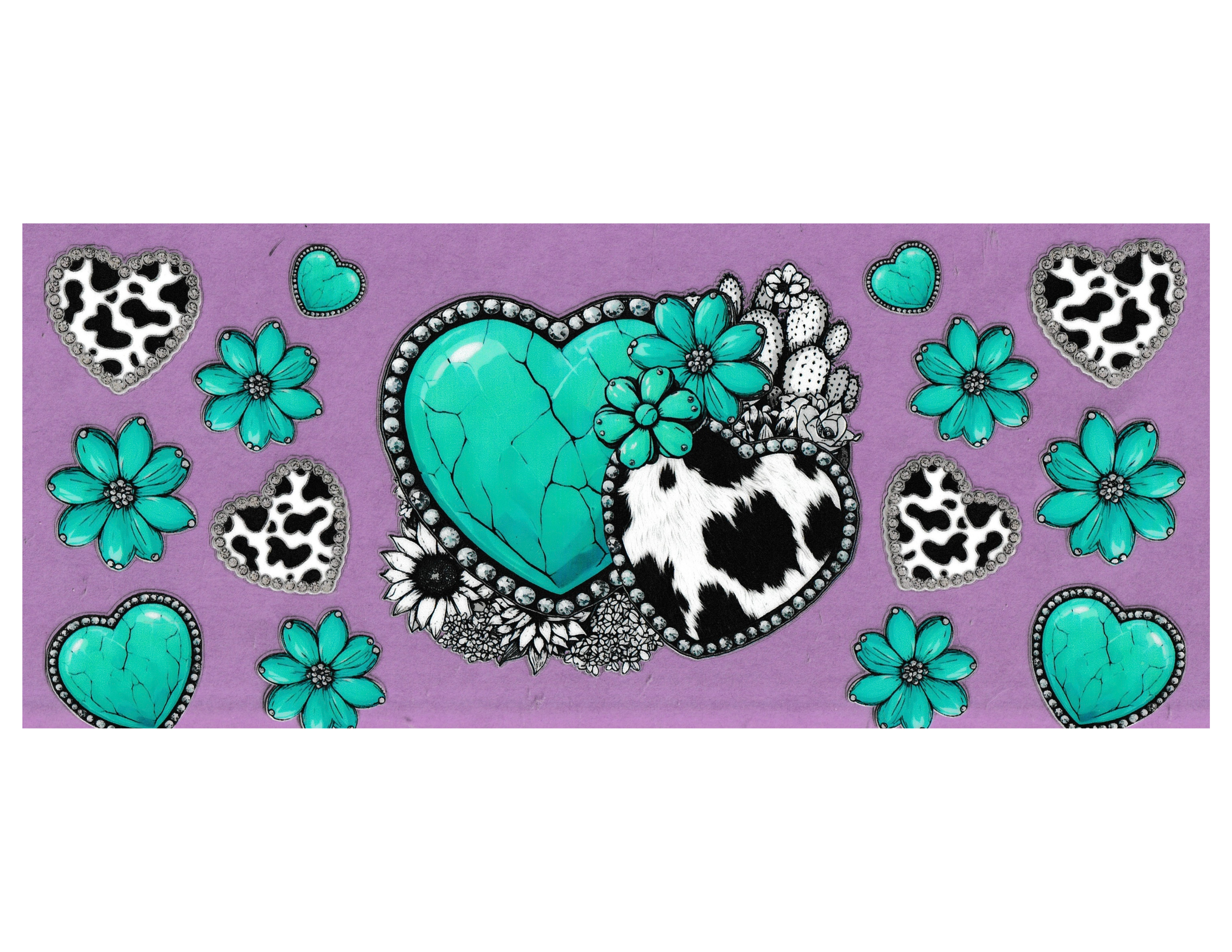 16oz Cup Wrap Turquoise