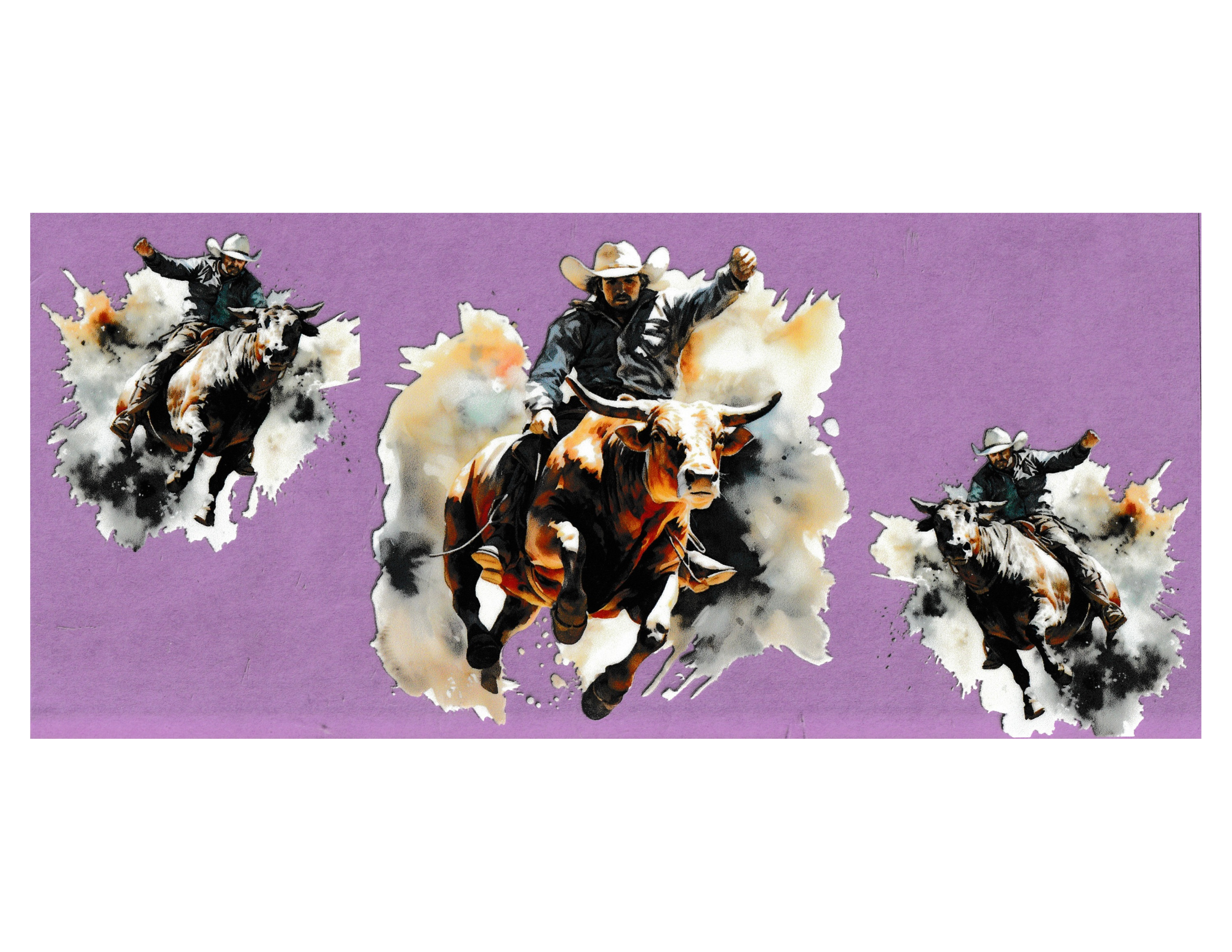 16oz Cup Wrap Bull Rider