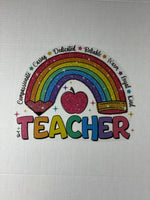 Teacher Rainbow Glitter