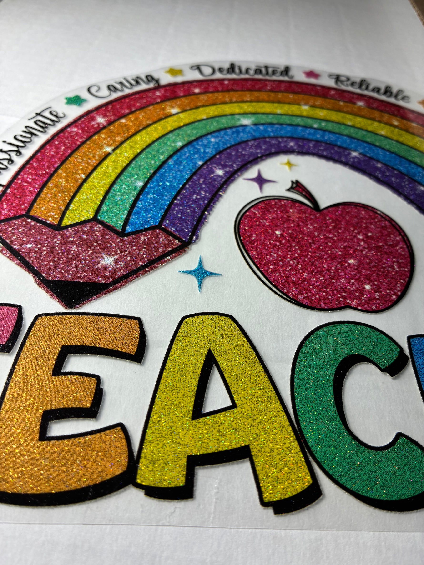 Teacher Rainbow Glitter