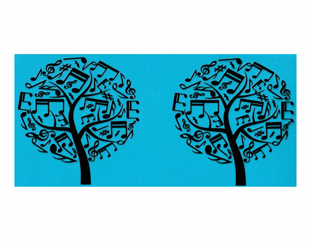 16oz Cup Wrap Music Notes Tree