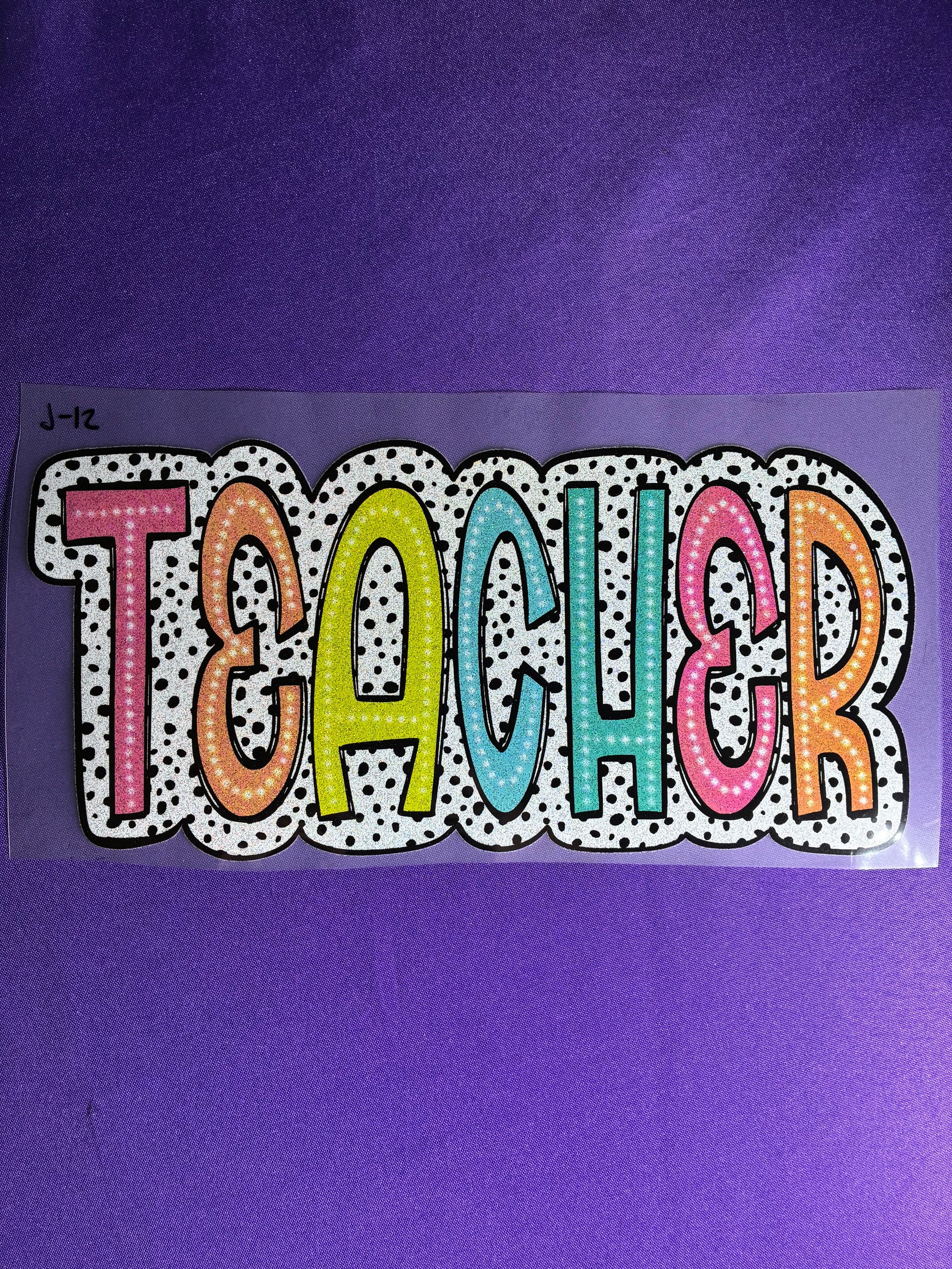 Teacher Polka Dots Glitter