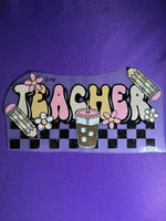 Teacher with Coffee Glitter