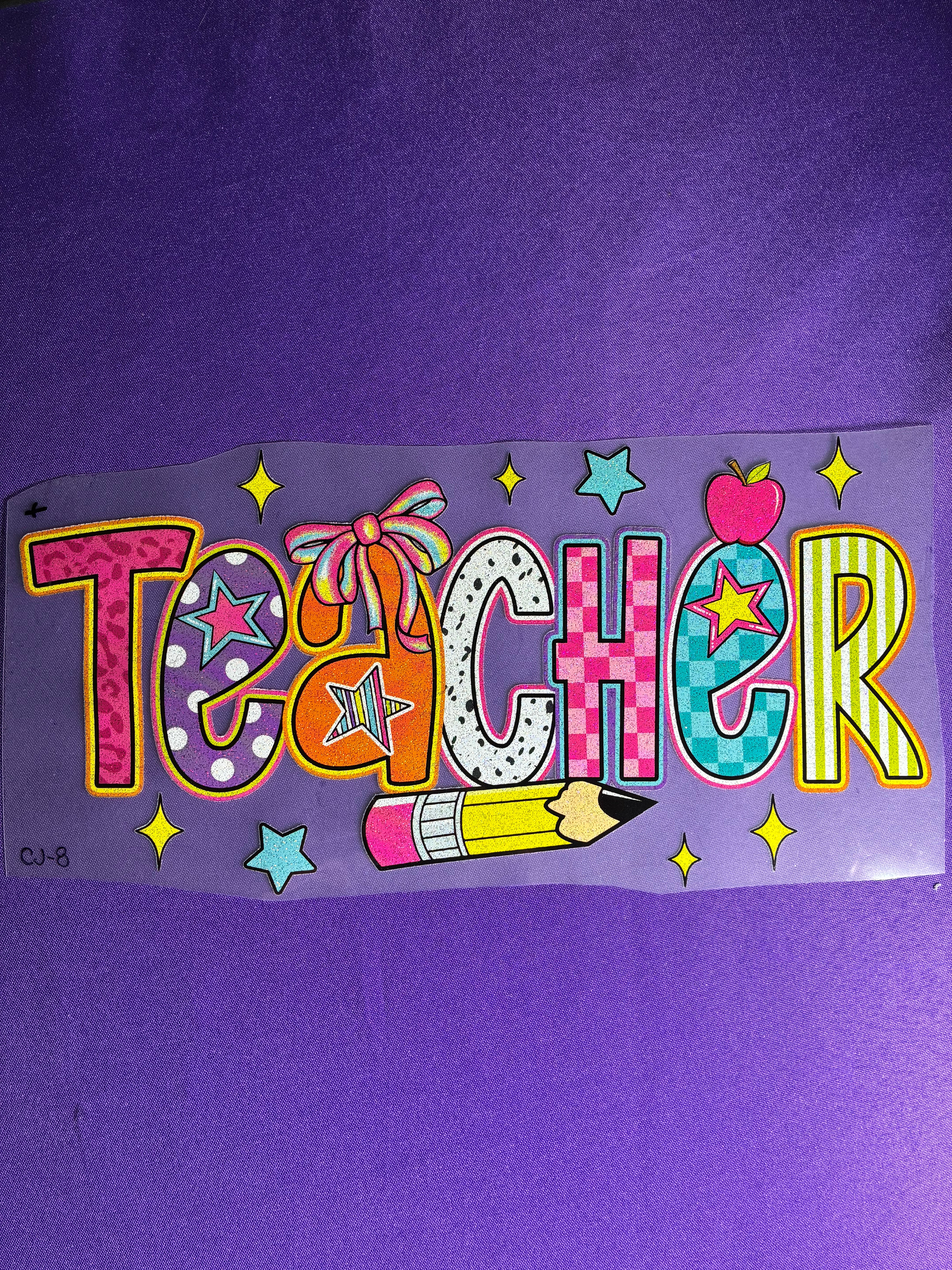 Teacher colorful Glitter