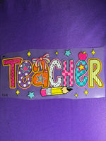 Teacher colorful Glitter