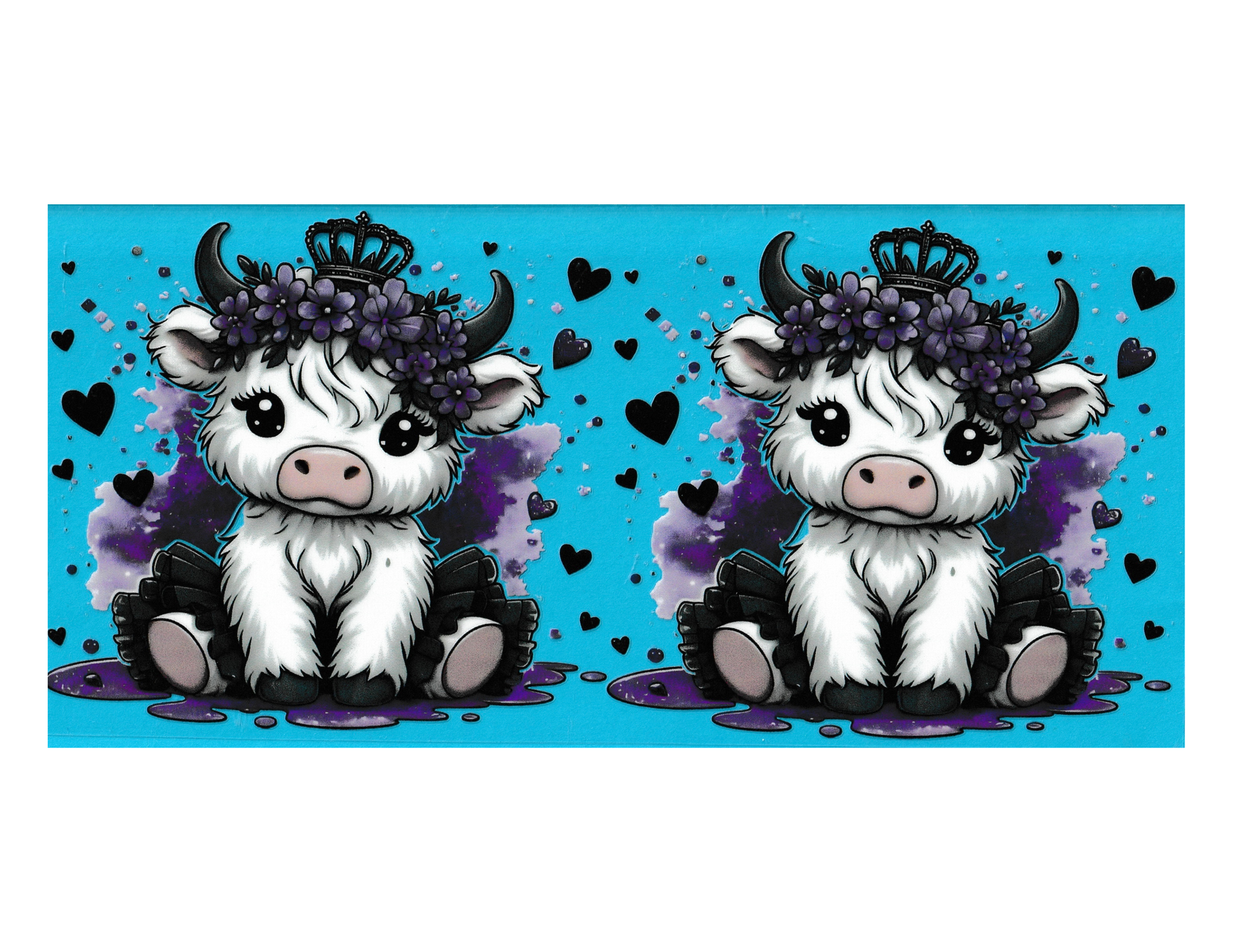 16oz Cup Wrap Cow with Tutu