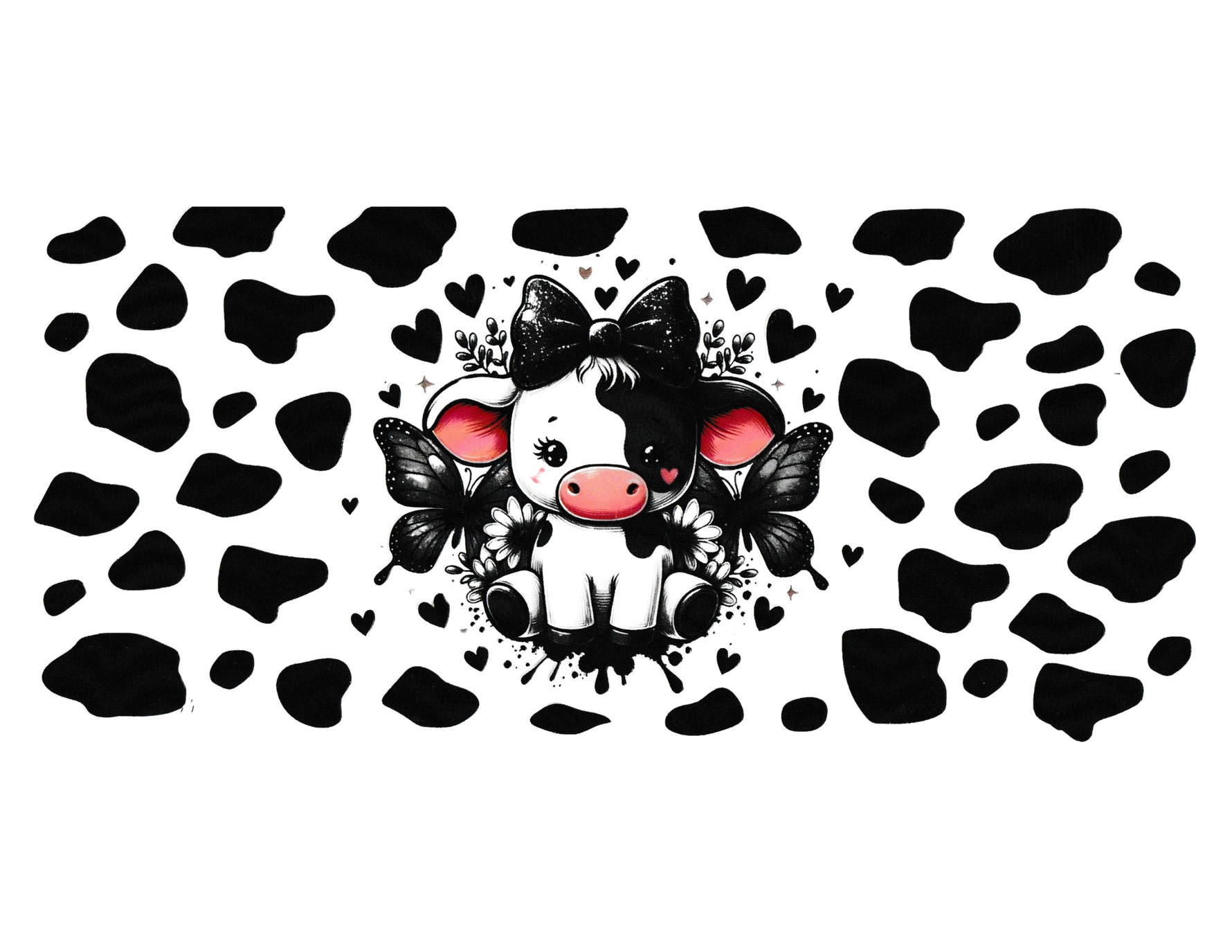 16oz Cup Wrap Cow Print Cow