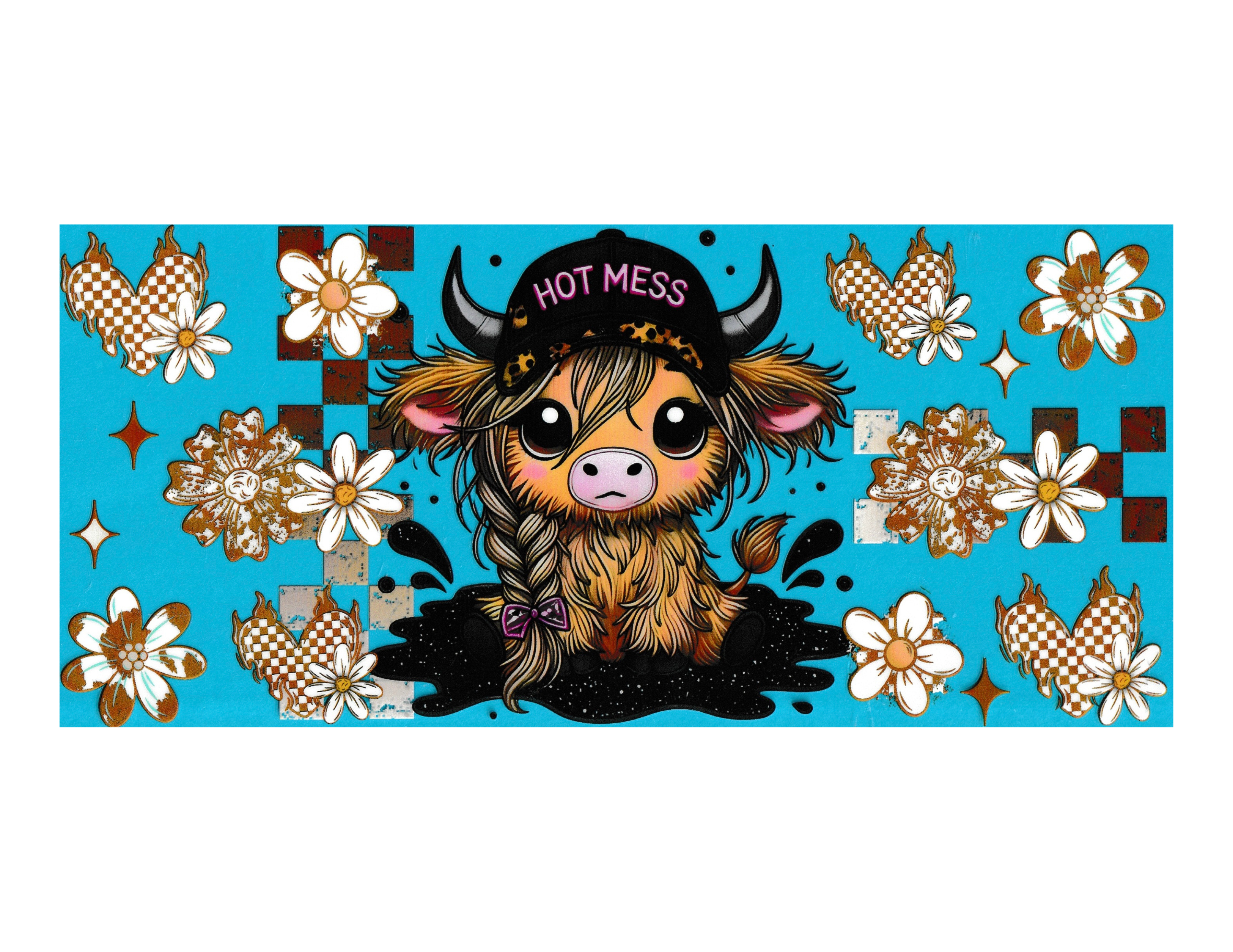 16oz Cup Wrap Hot Mess Cow