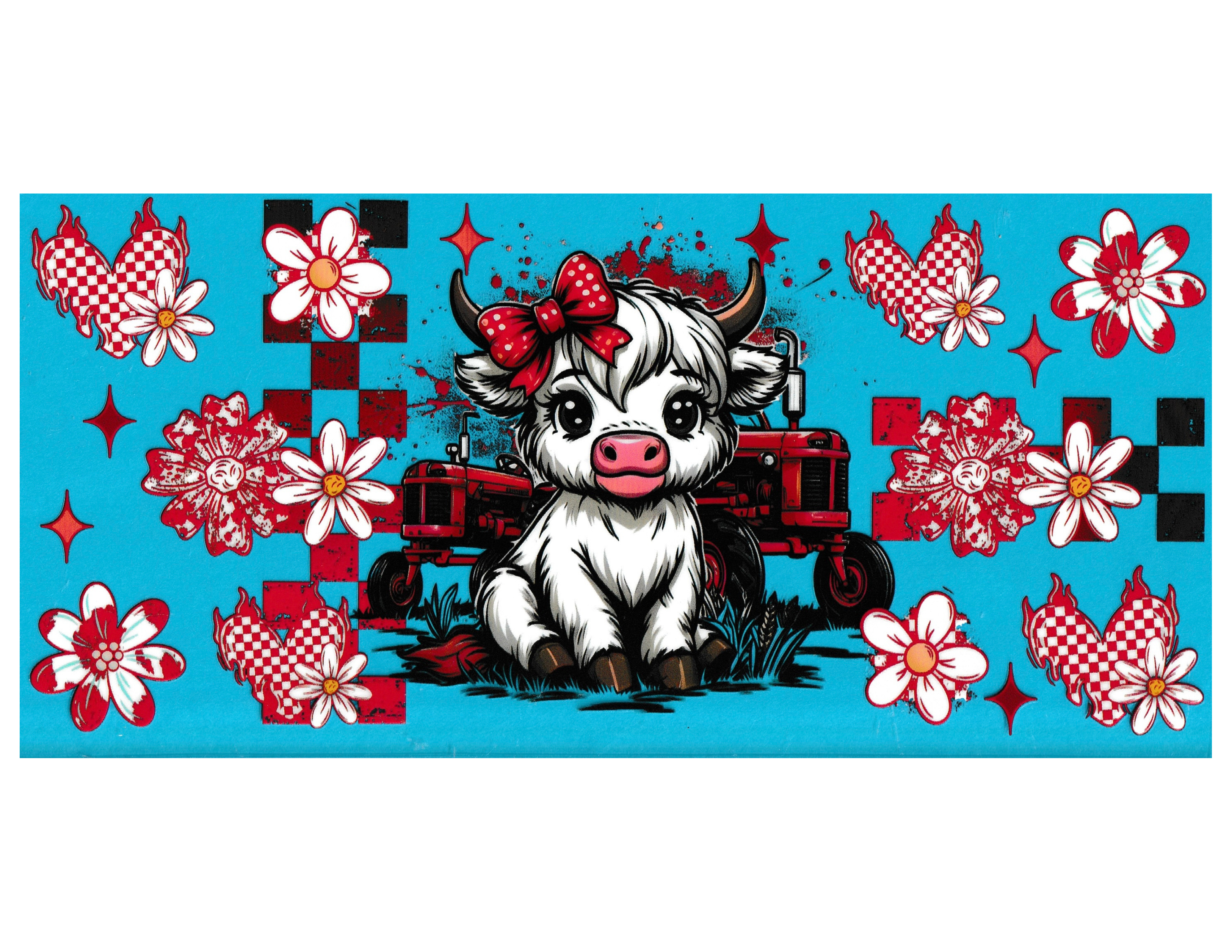 16oz Cup Wrap Cow and Tractor