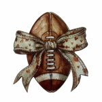 Football Bow Glitter