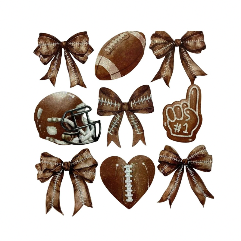 Football Collage Glitter
