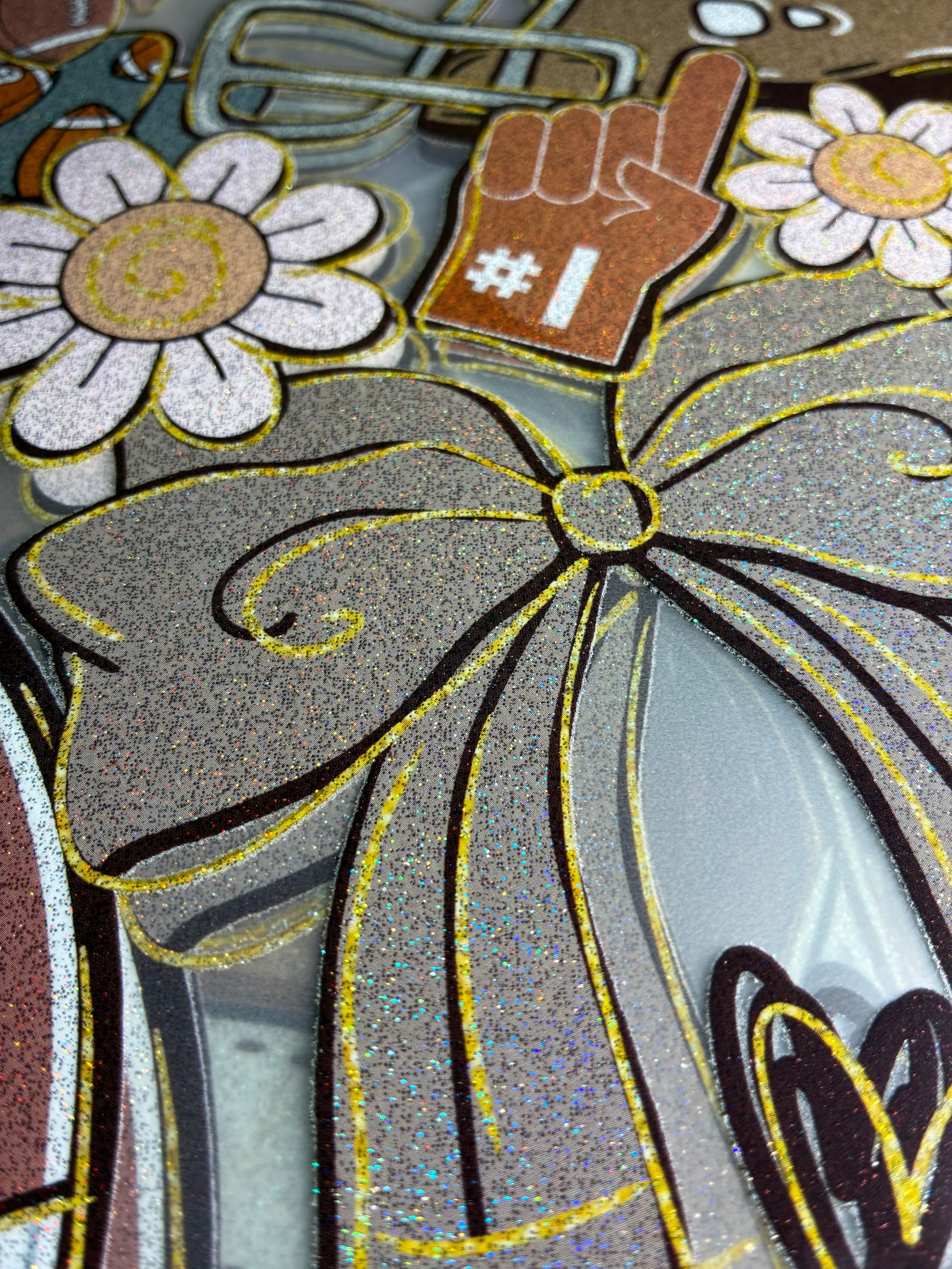 Football Collage Glitter