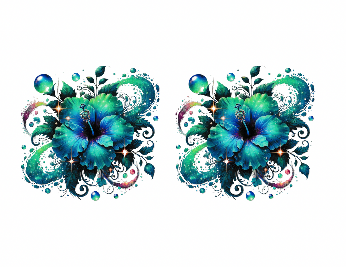 16oz Cup Wrap Jeweled Flowers