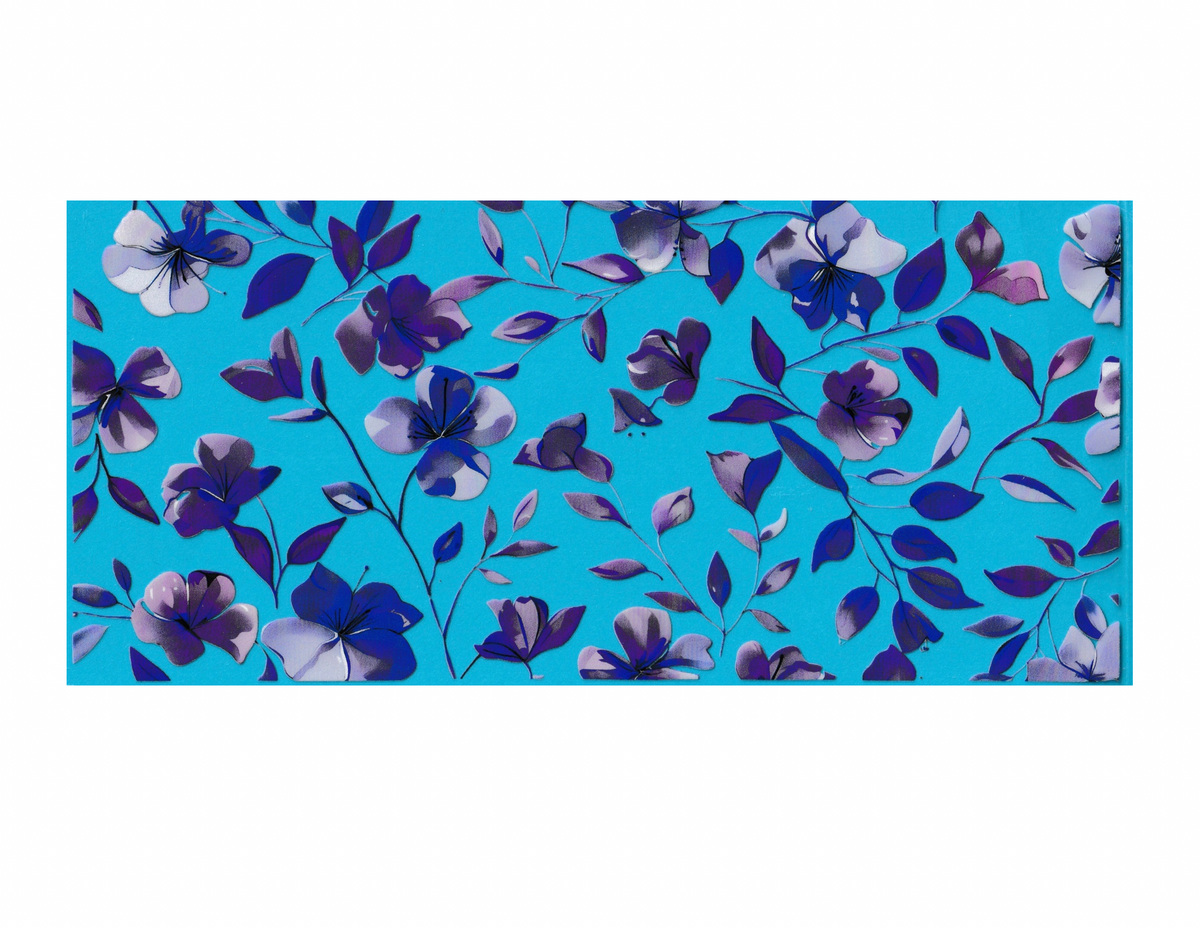 16oz Cup Wrap Purple Flowers
