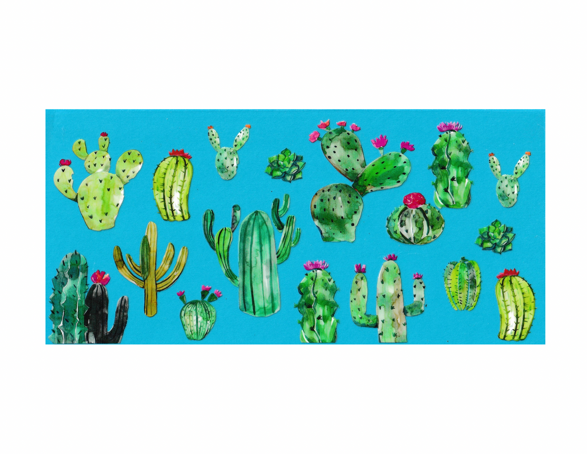 16oz Cup Wrap Cactus