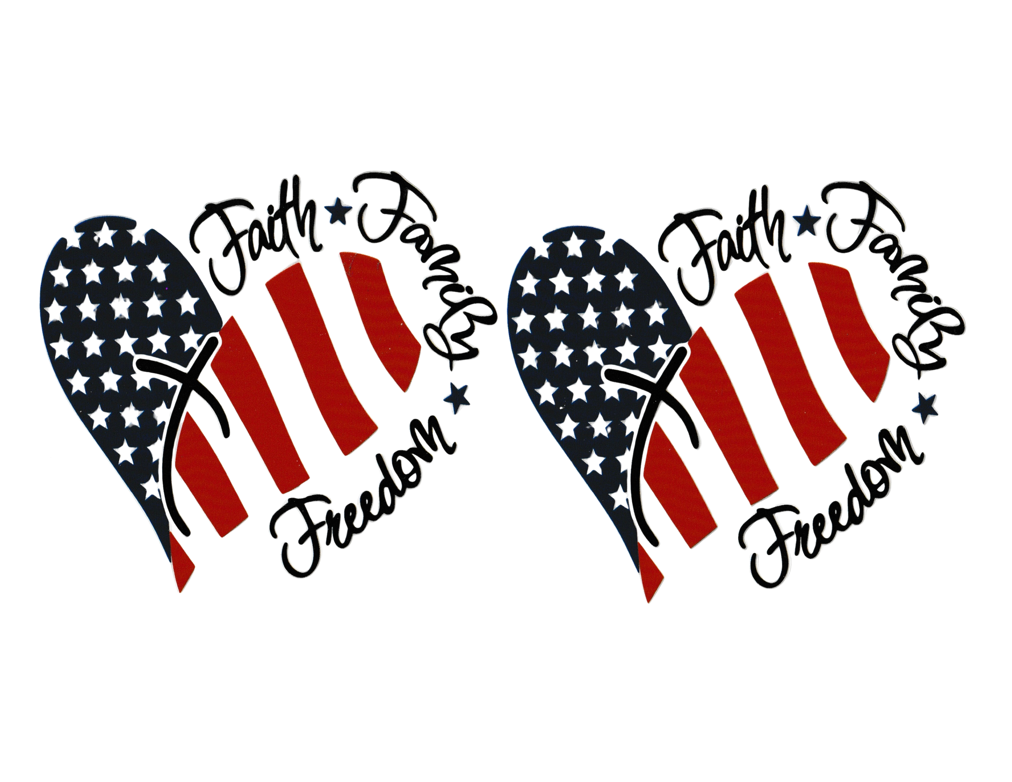 16oz Cup Wrap Faith Family Freedom