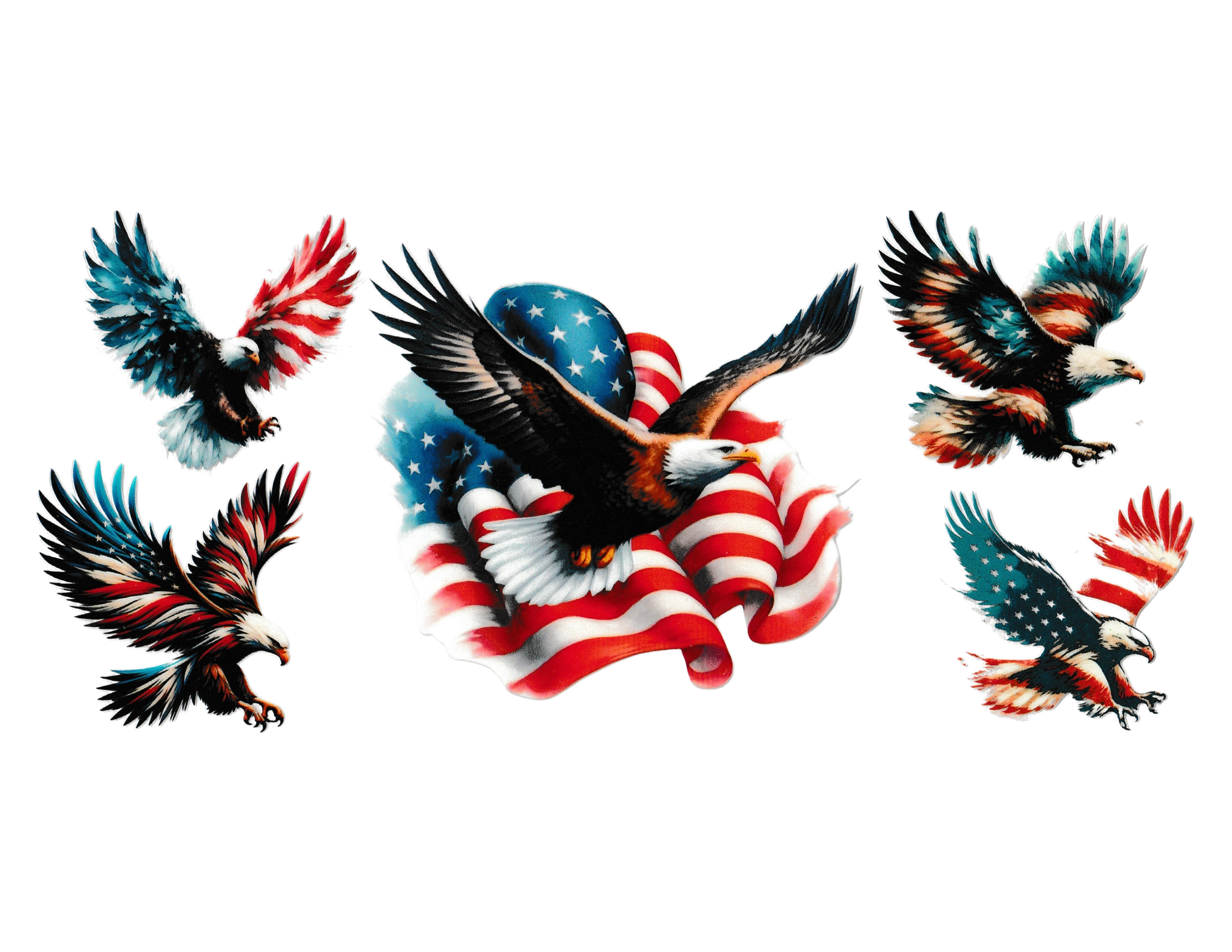16oz Cup Wrap Patriotic Eagle