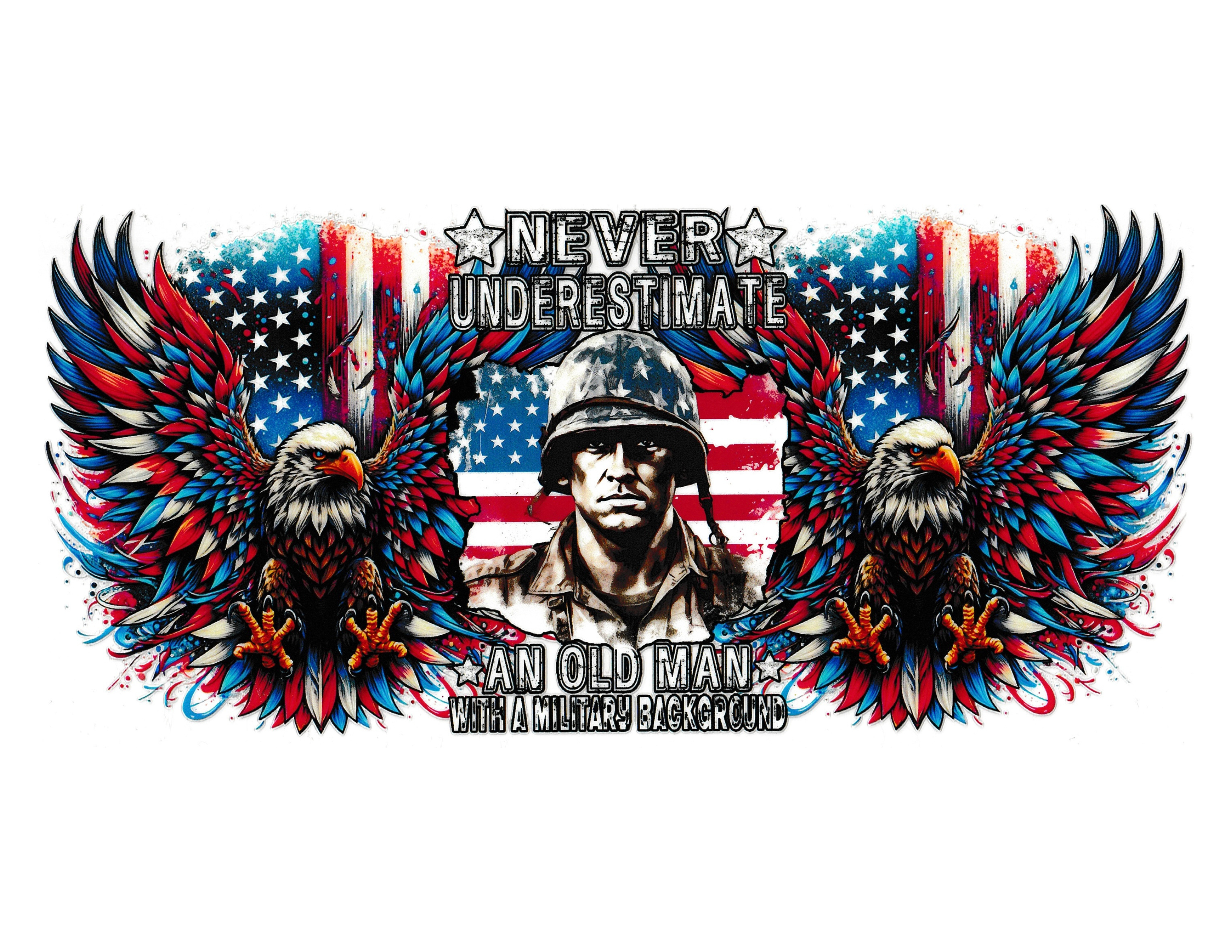 16oz Cup Wrap Military Background