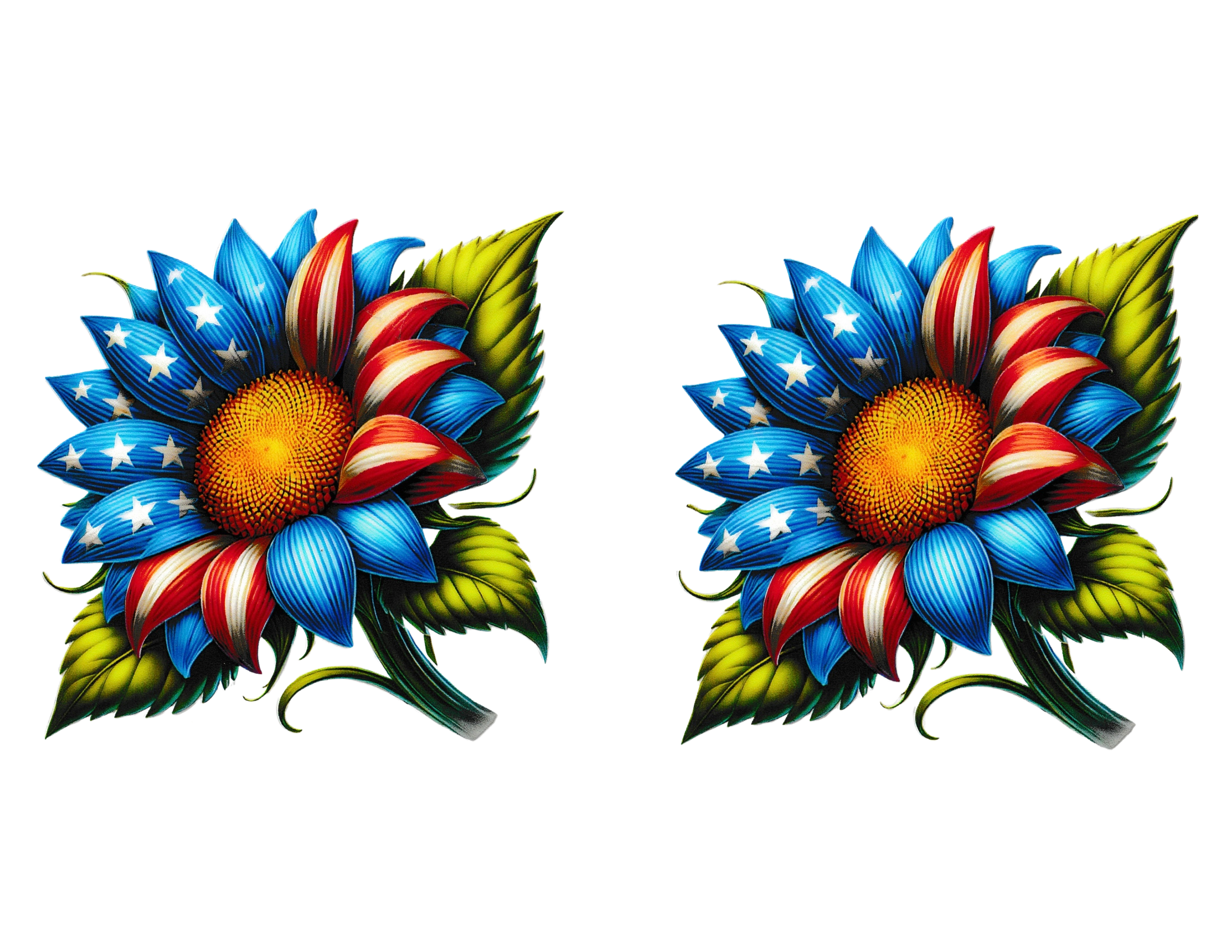 16oz Cup Wrap  Patriotic Flower