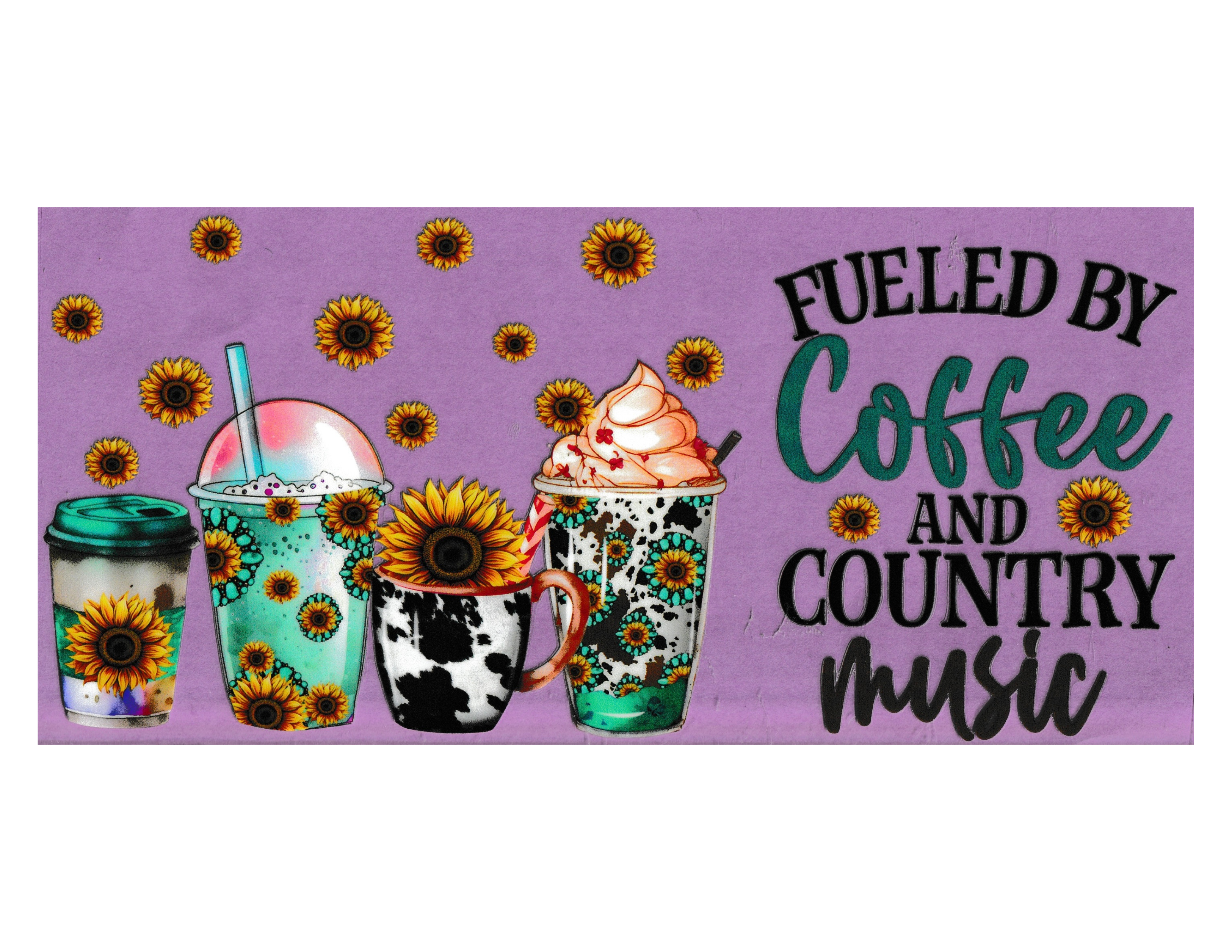 16oz Cup Wrap Coffee and Country Music