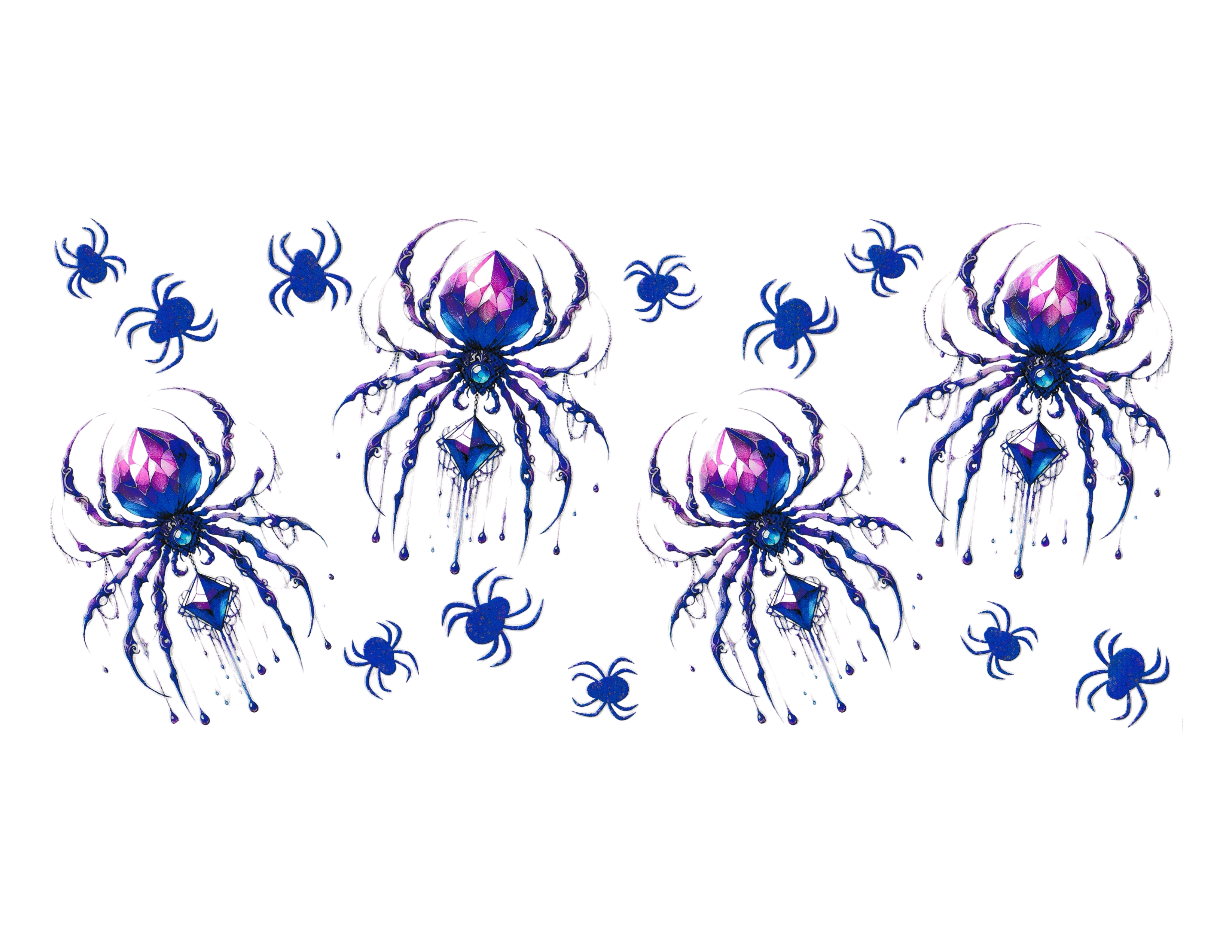 16oz Cup Wrap Jeweled Spider