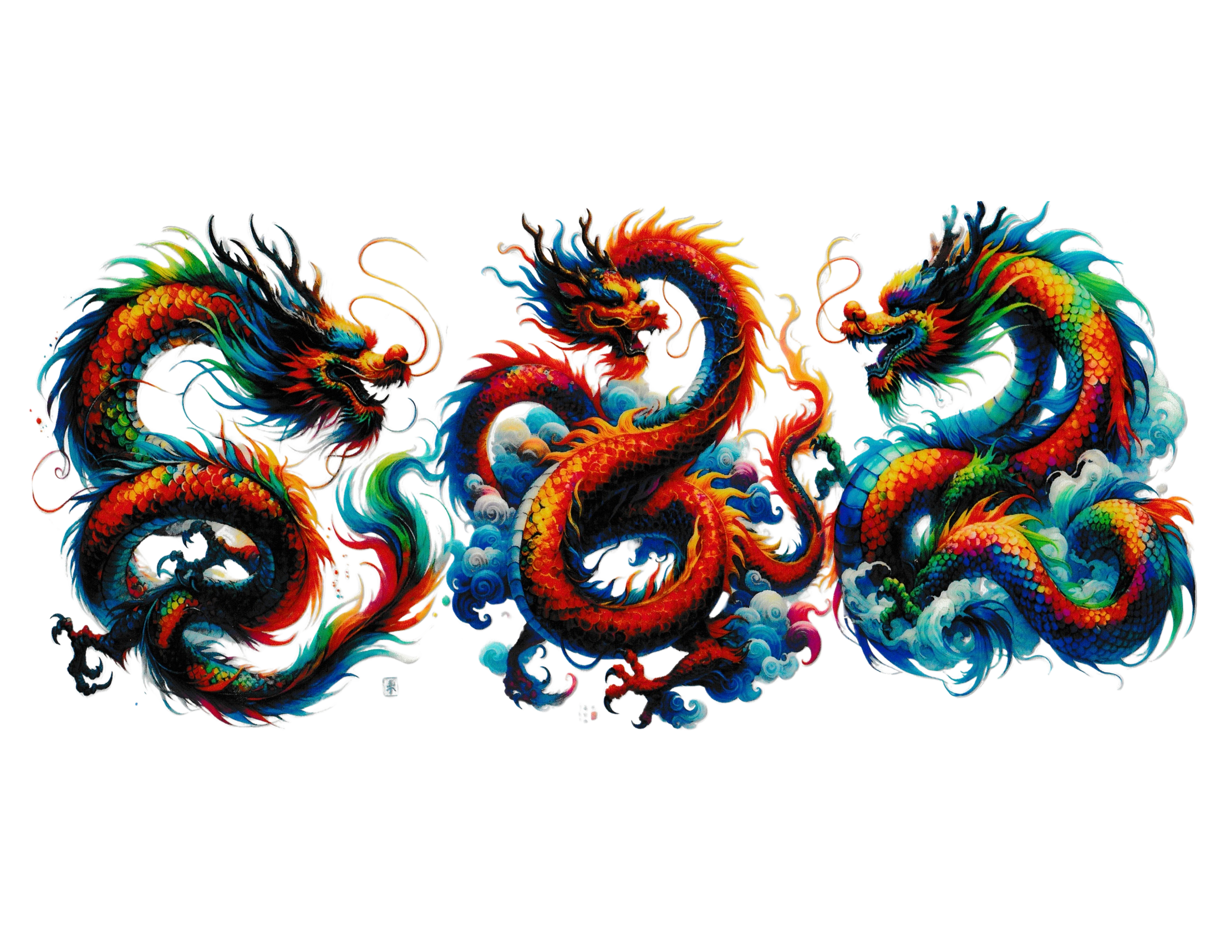 16oz Cup Wrap Chinese Dragon