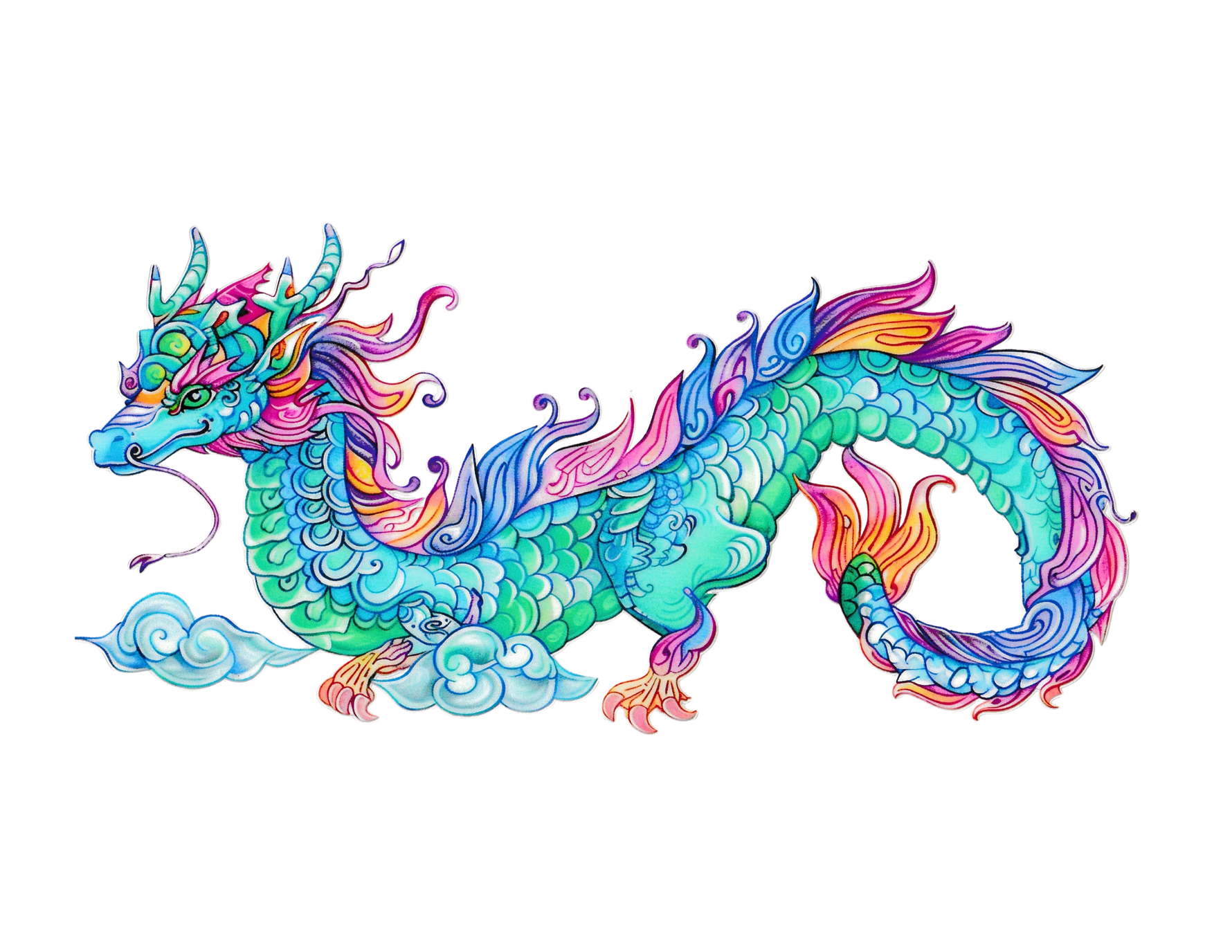 16oz Cup Wrap Dragon