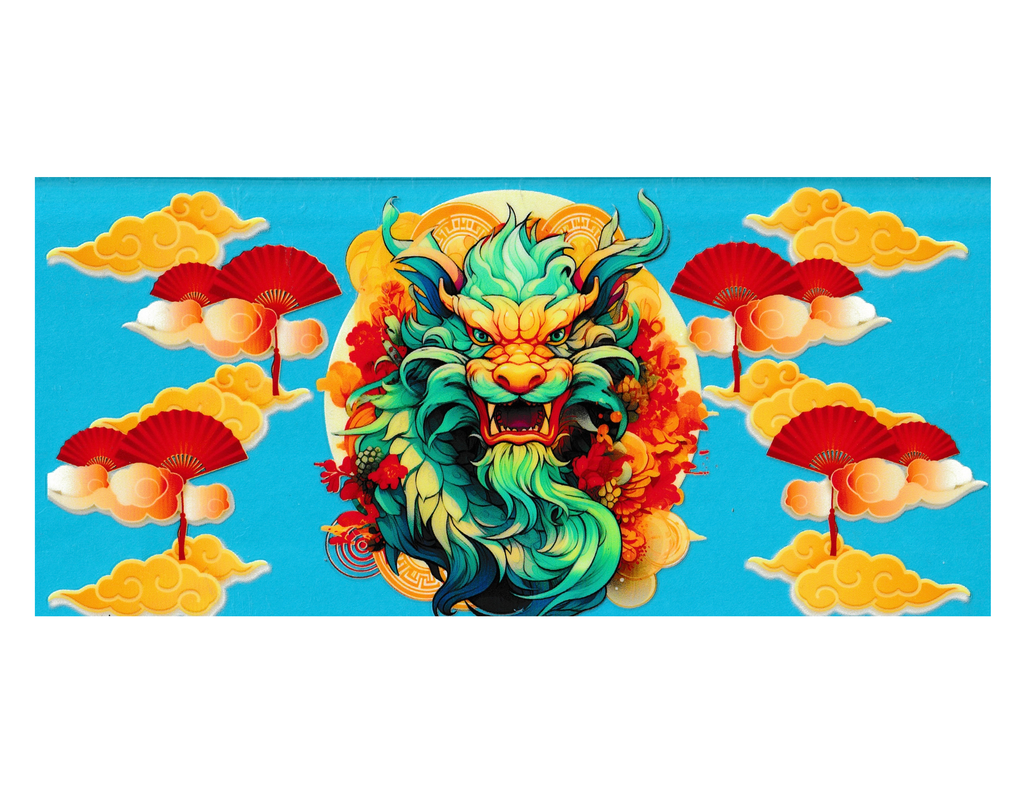16oz Cup Wrap Chinese Dragon