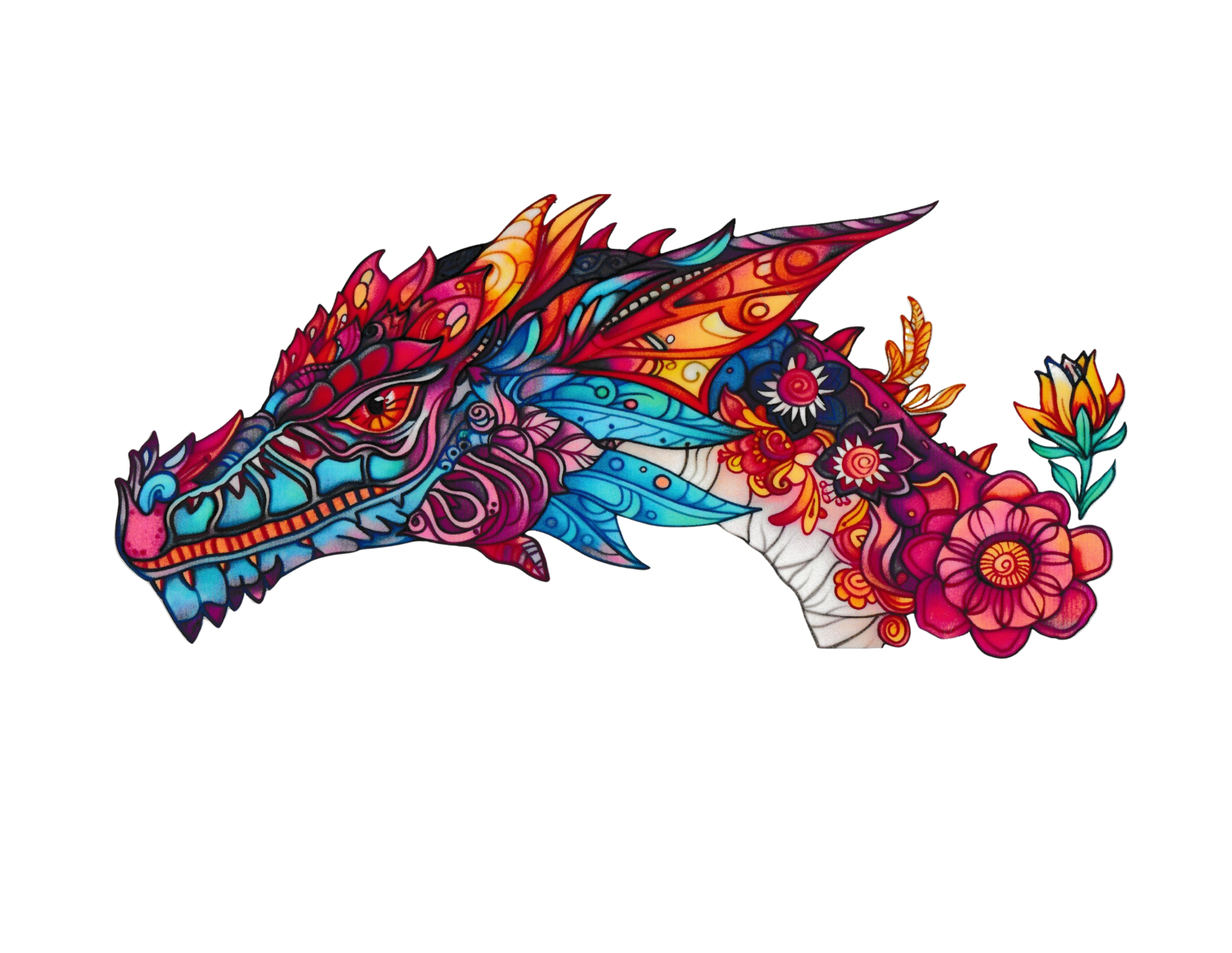 16oz Cup Wrap Dragon Head
