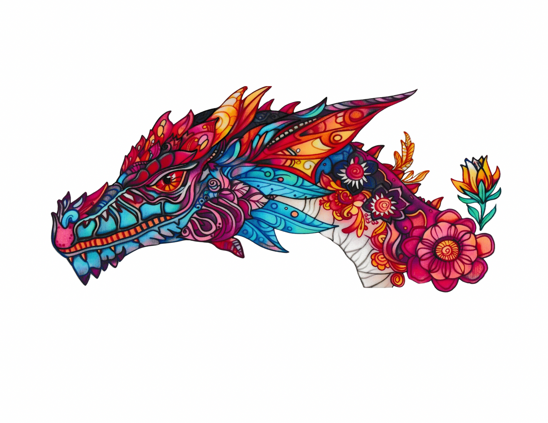 16oz Cup Wrap Dragon Head