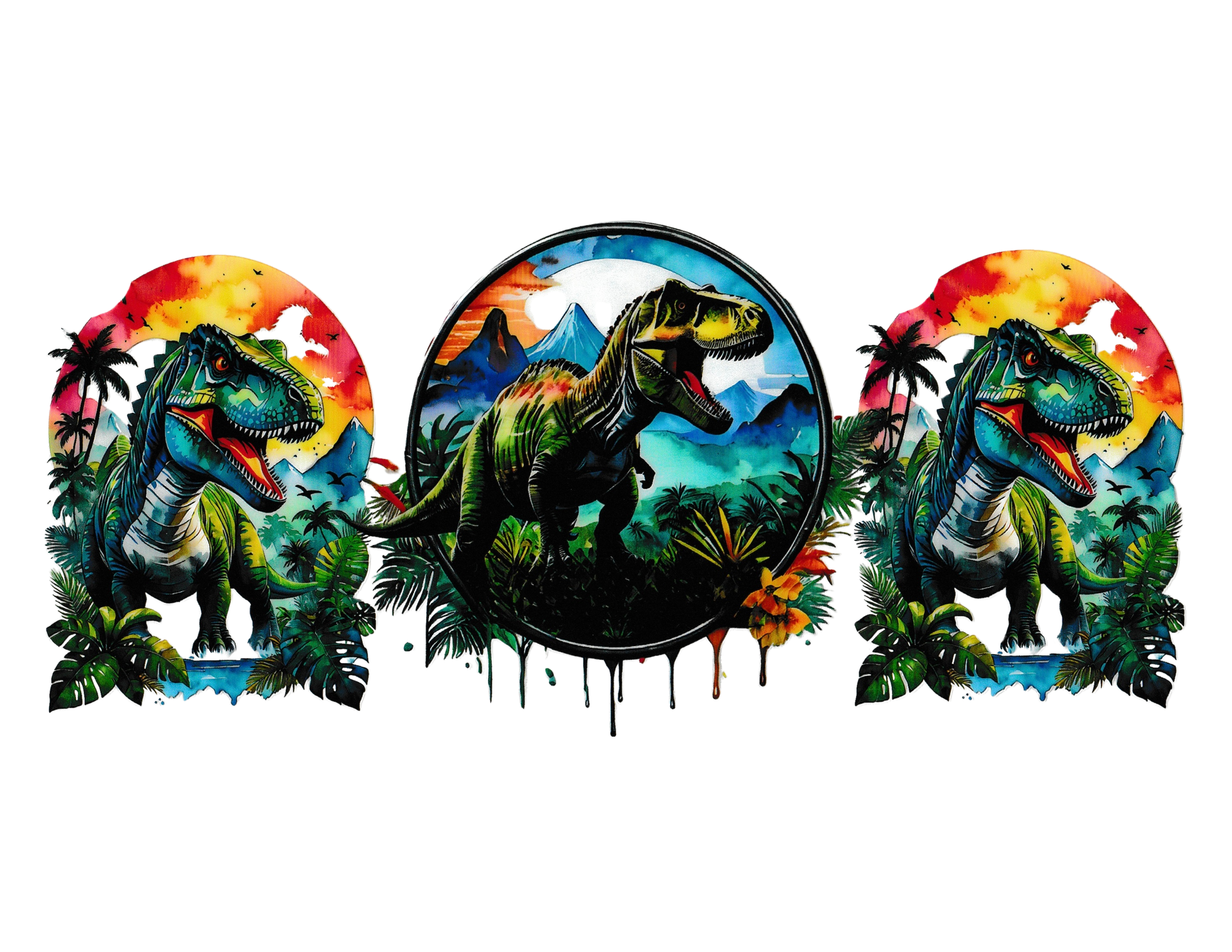 16oz Cup Wrap Dinosaur