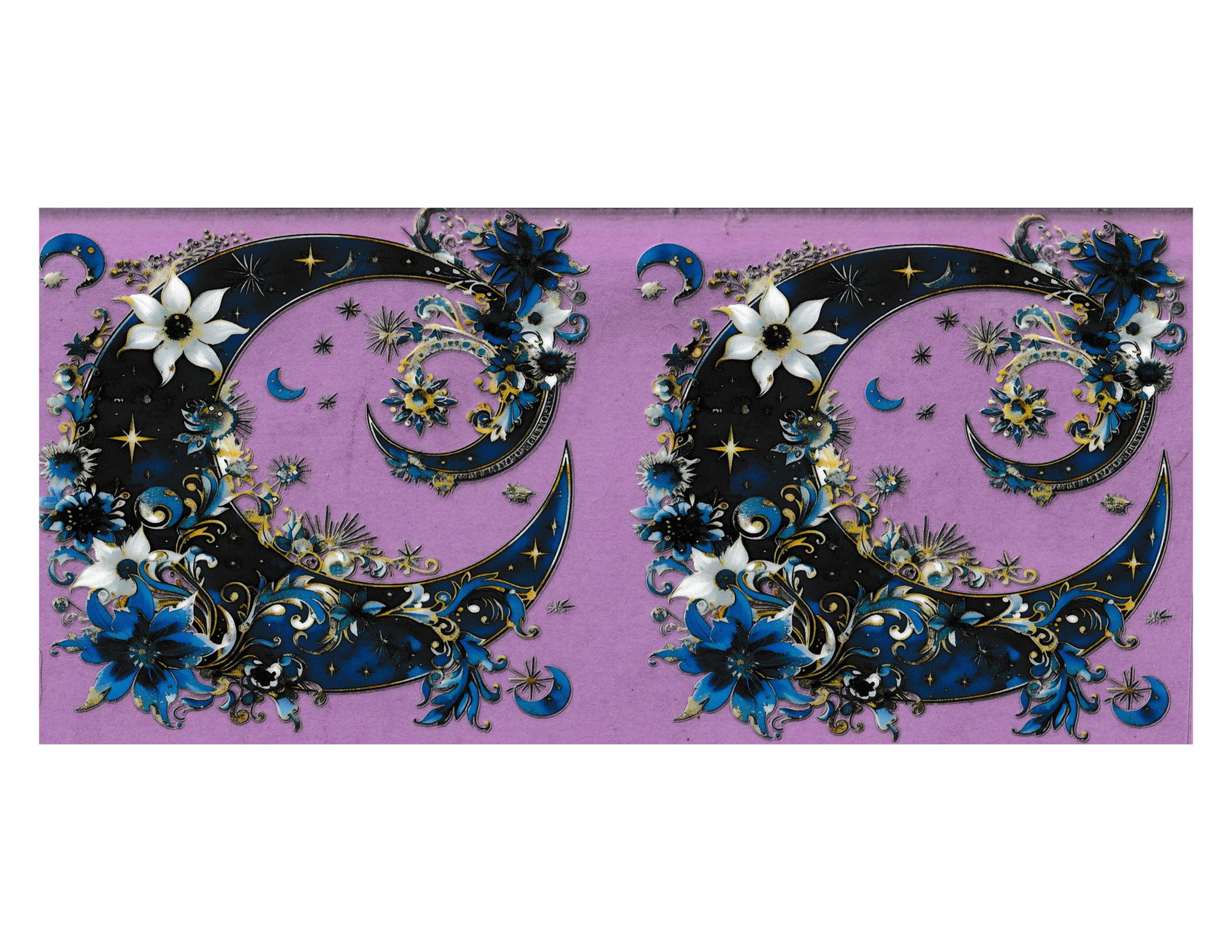 16oz Cup Wrap Moon and Stars