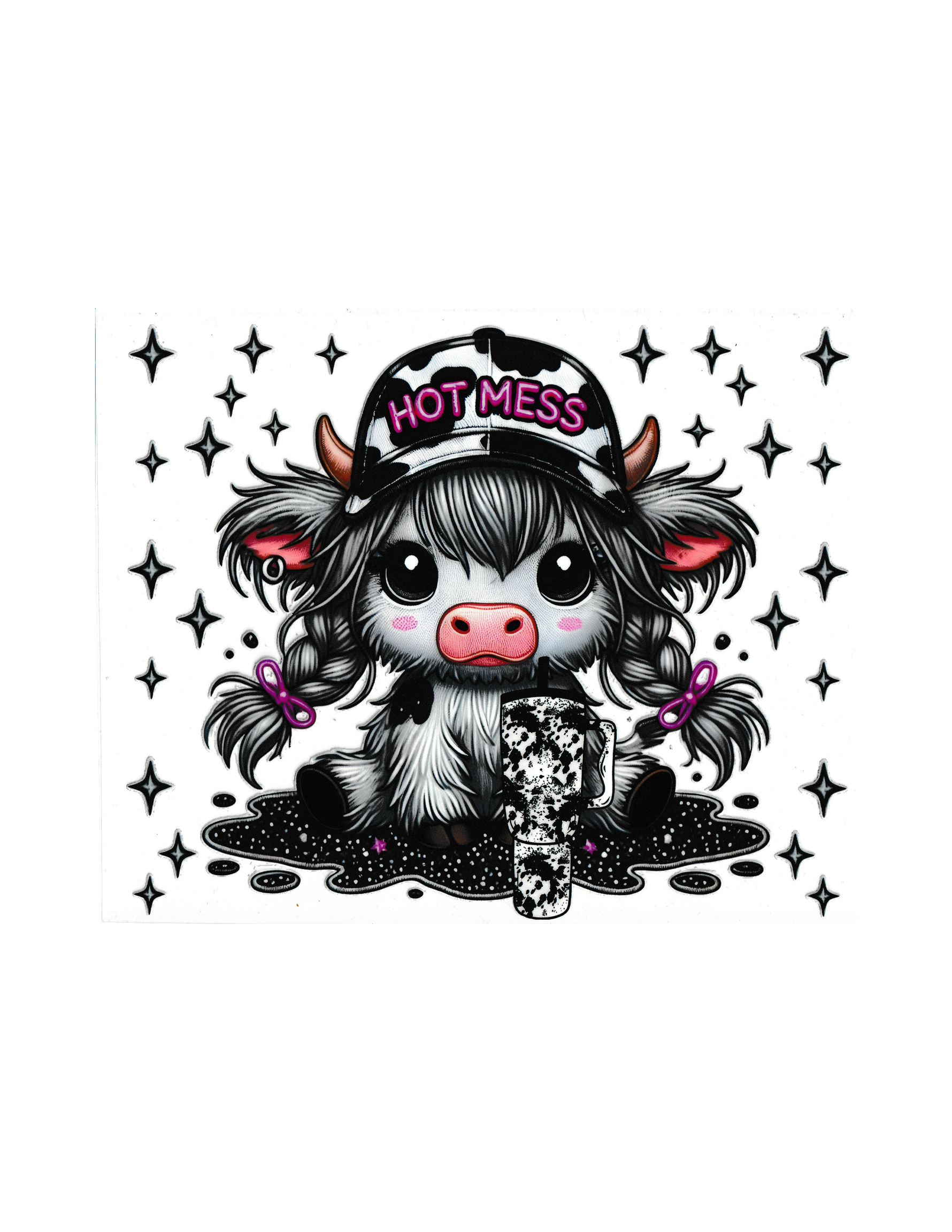 20oz Cow Cup Wrap #17