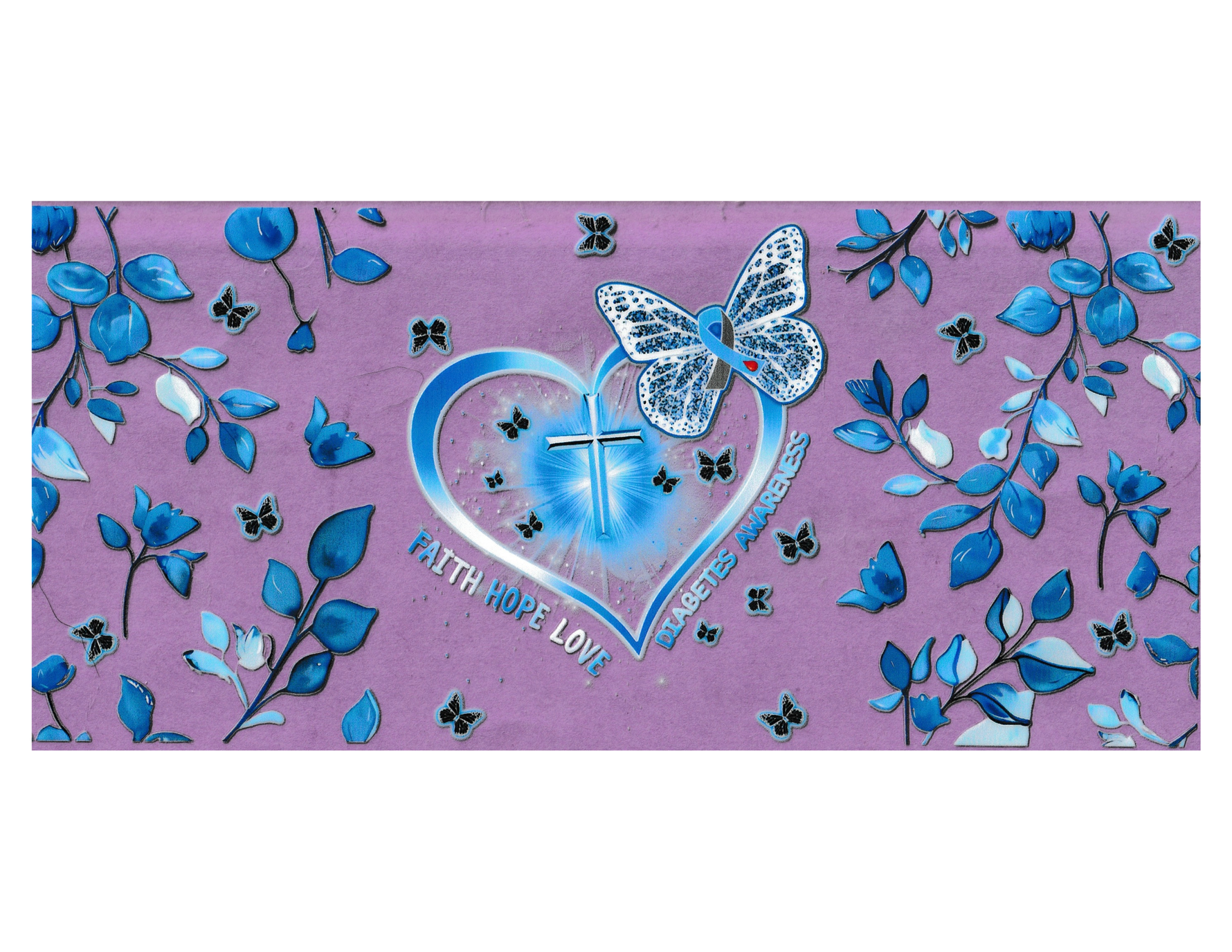 16oz Cup Wrap Diabetes Awareness