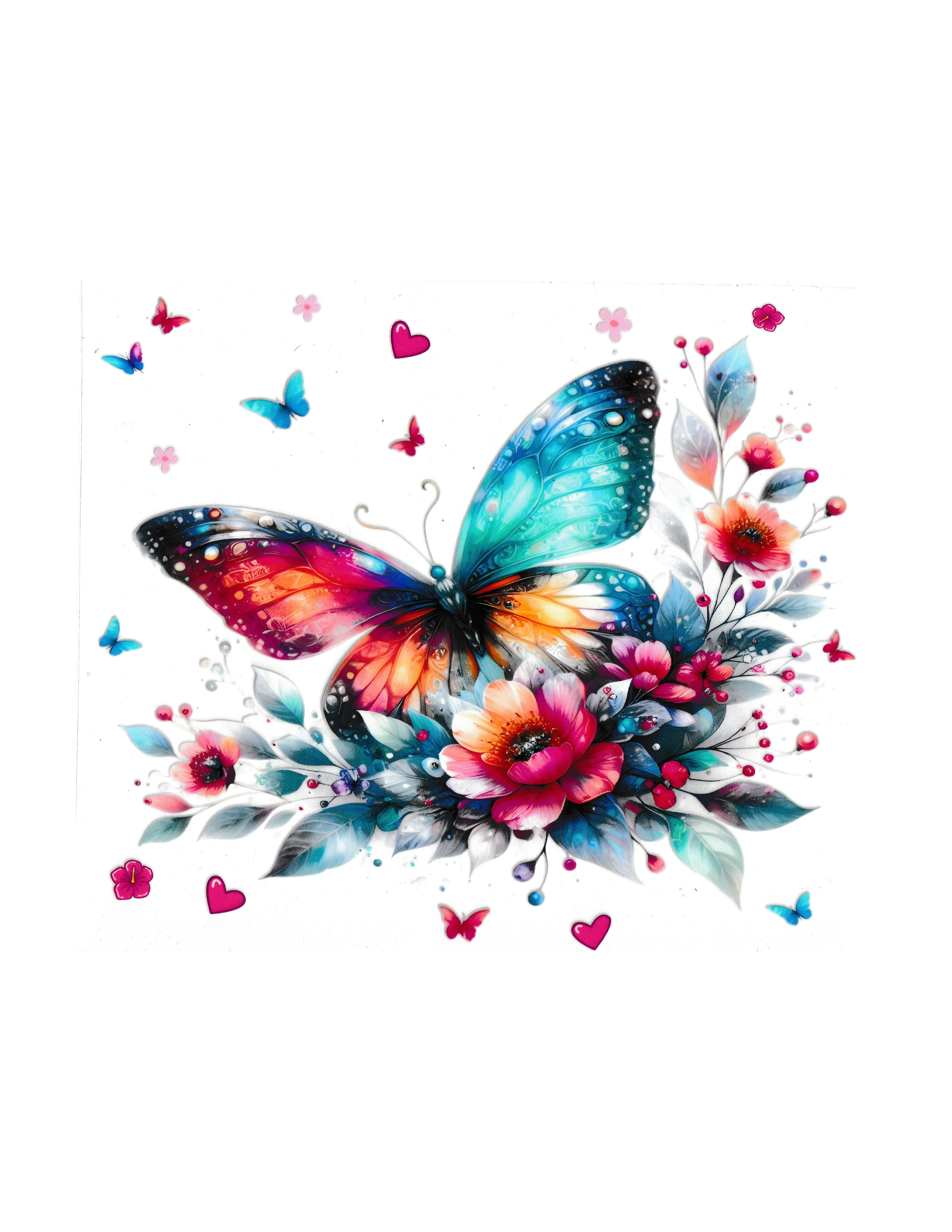 20oz Cup Wrap Butterfly #1