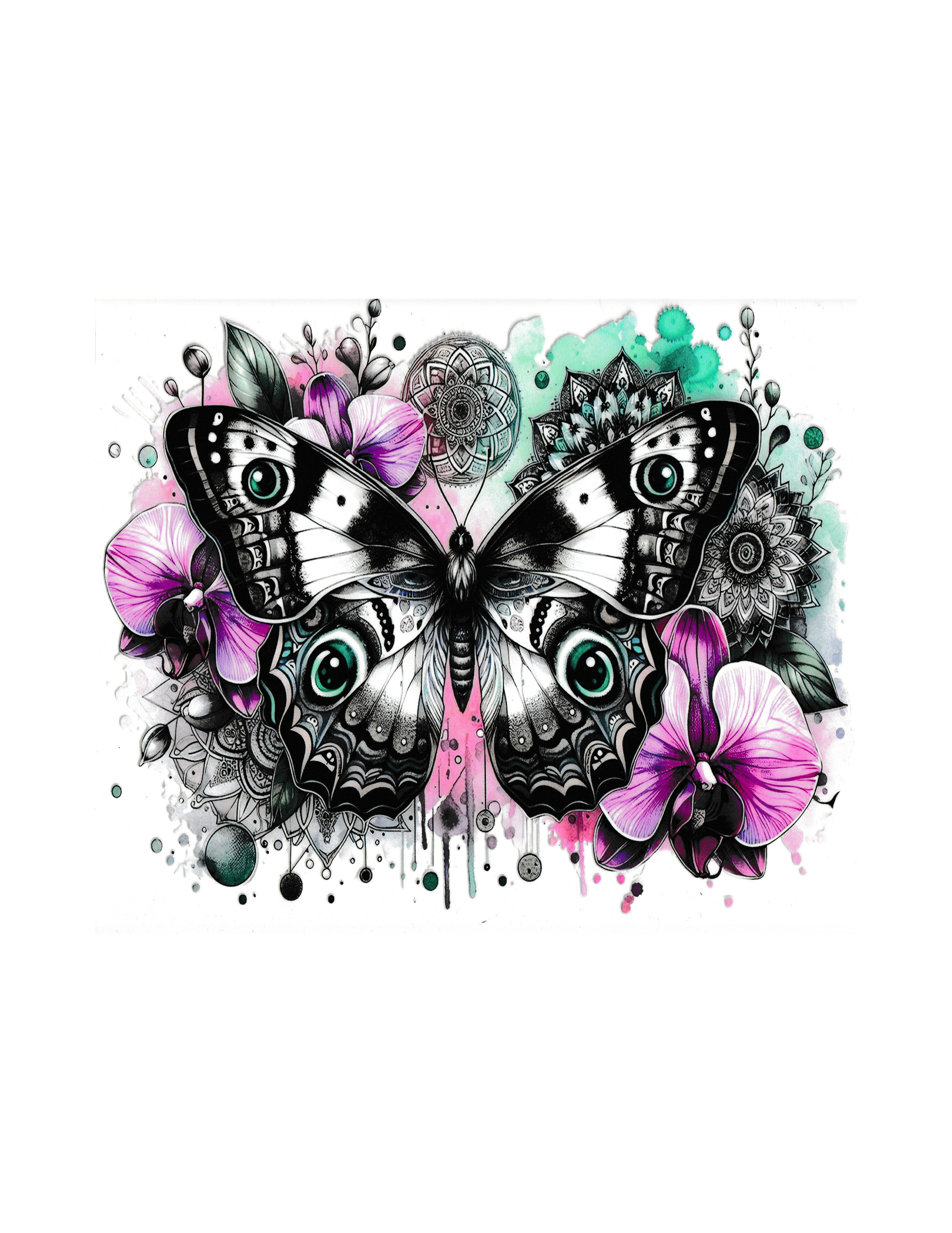 20oz Cup Wrap Butterfly #2