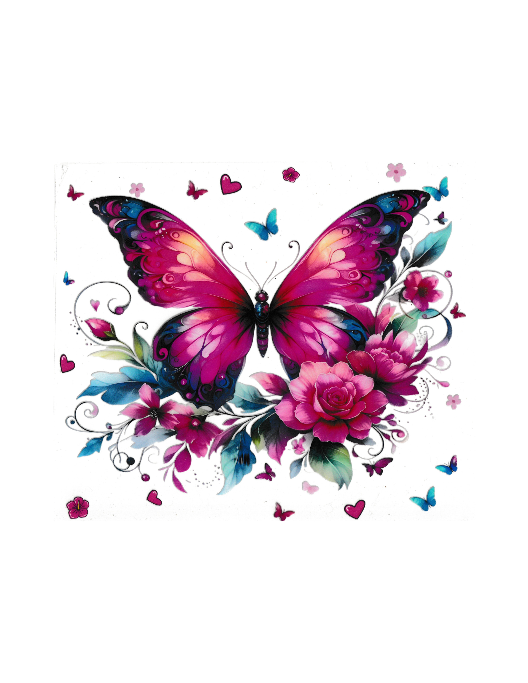 20oz Cup Wrap Butterfly #4