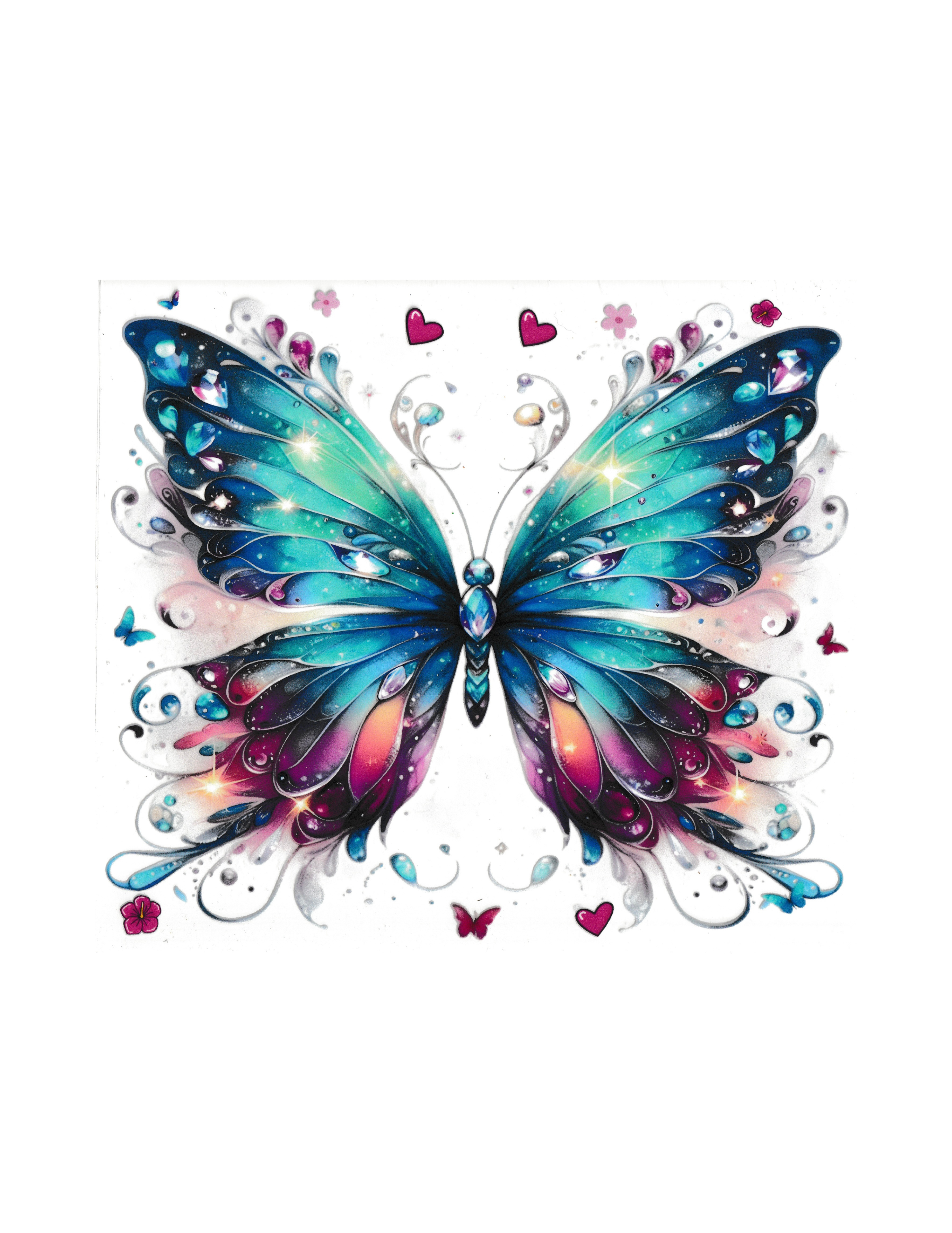 20oz Cup Wrap Butterfly #5