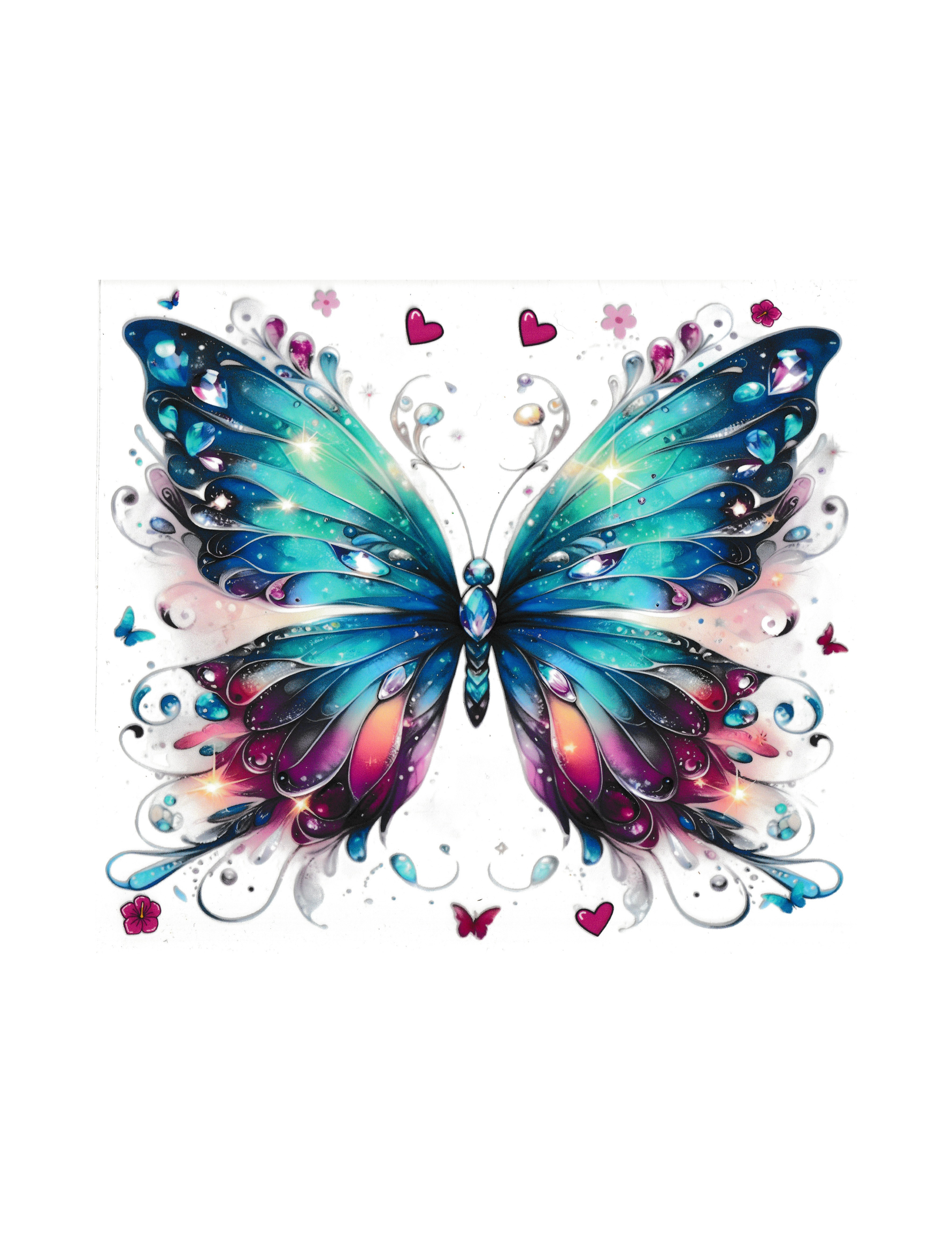 20oz Cup Wrap Butterfly #5