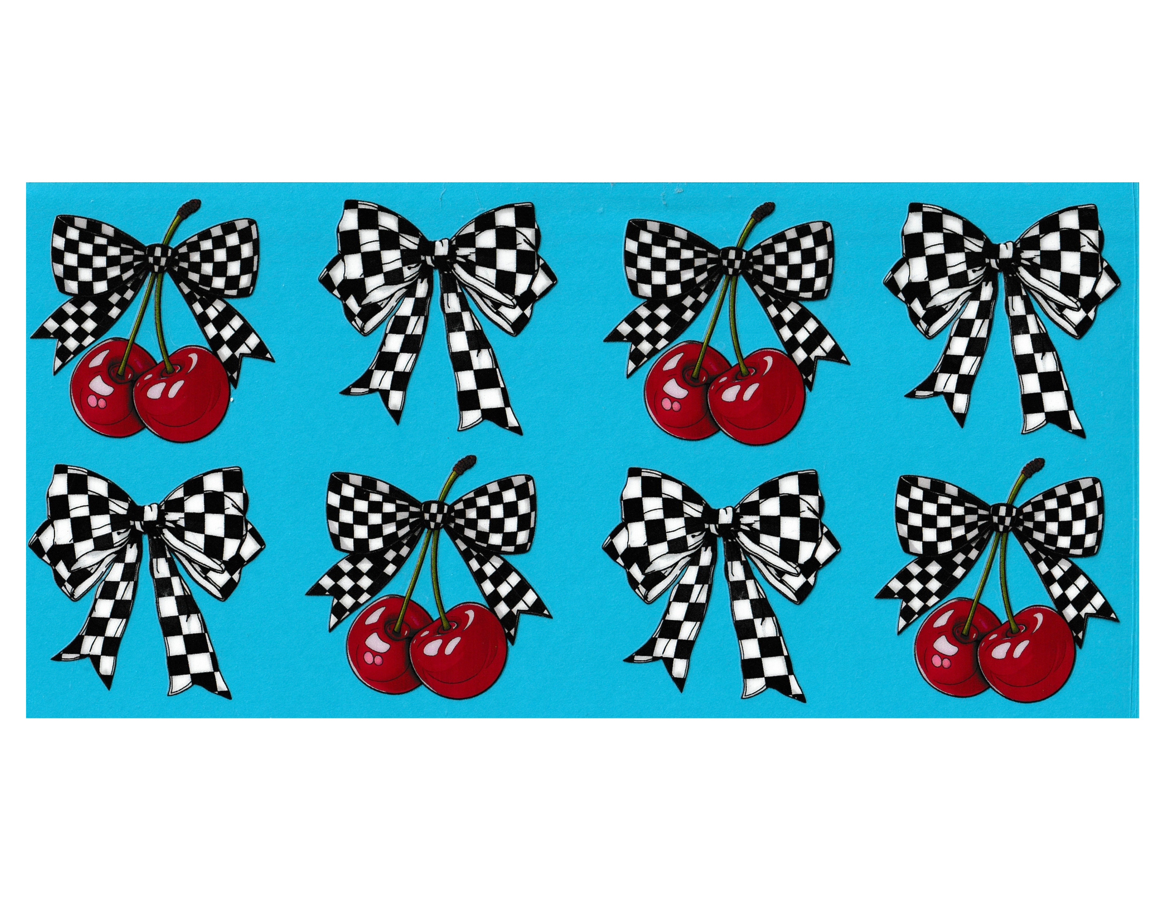 16oz Cup Wrap Cherries and Bows