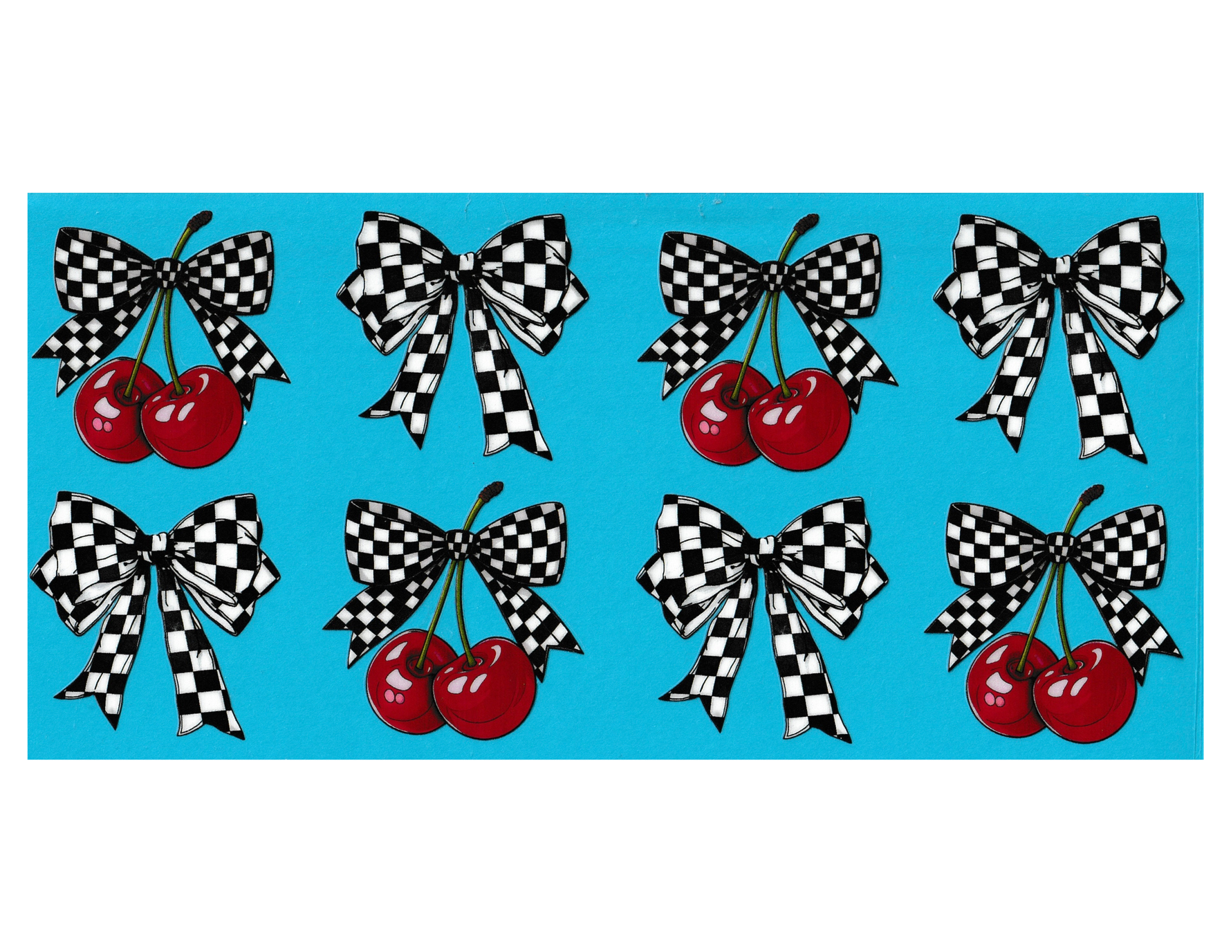 16oz Cup Wrap Cherries and Bows