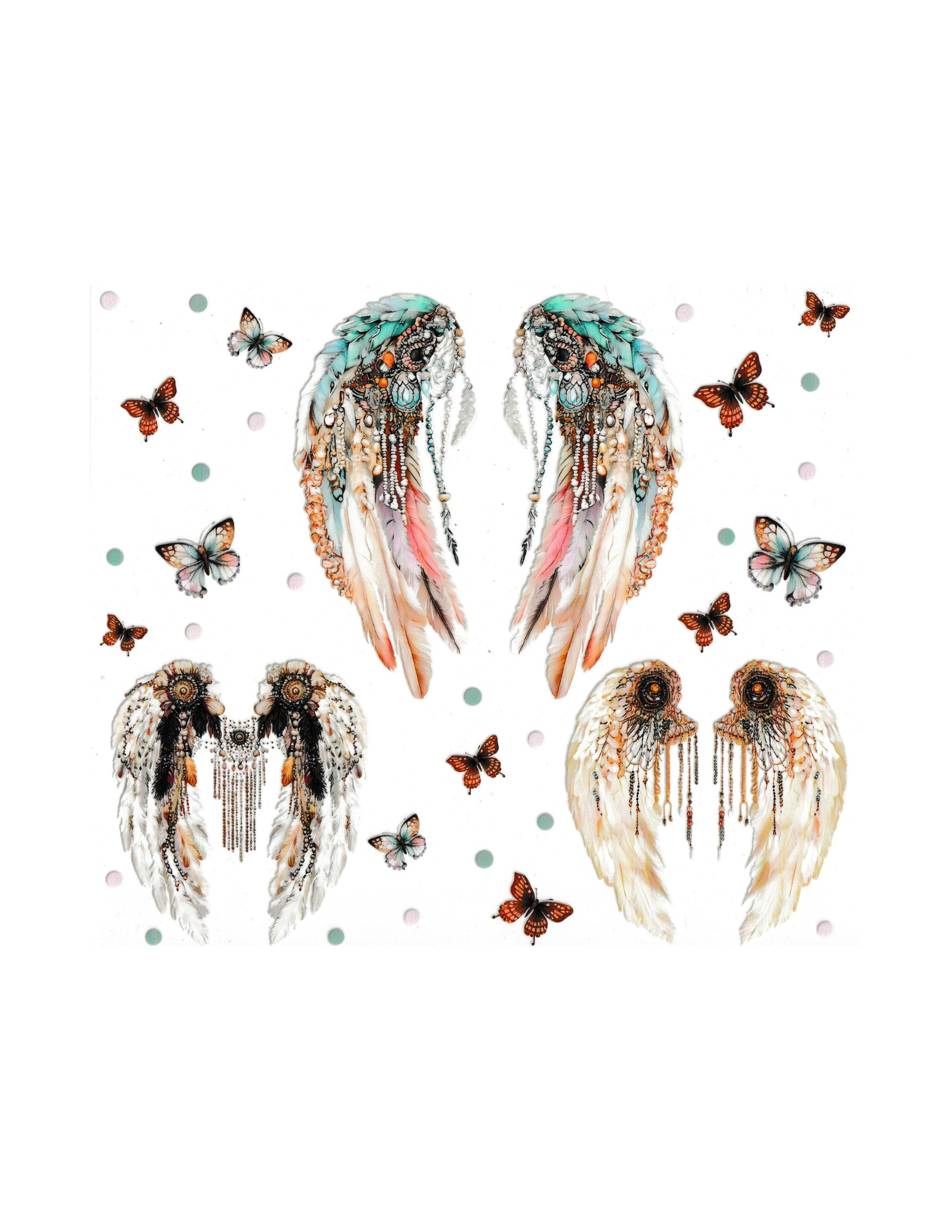 20oz Cup Wrap Angel Wings #2