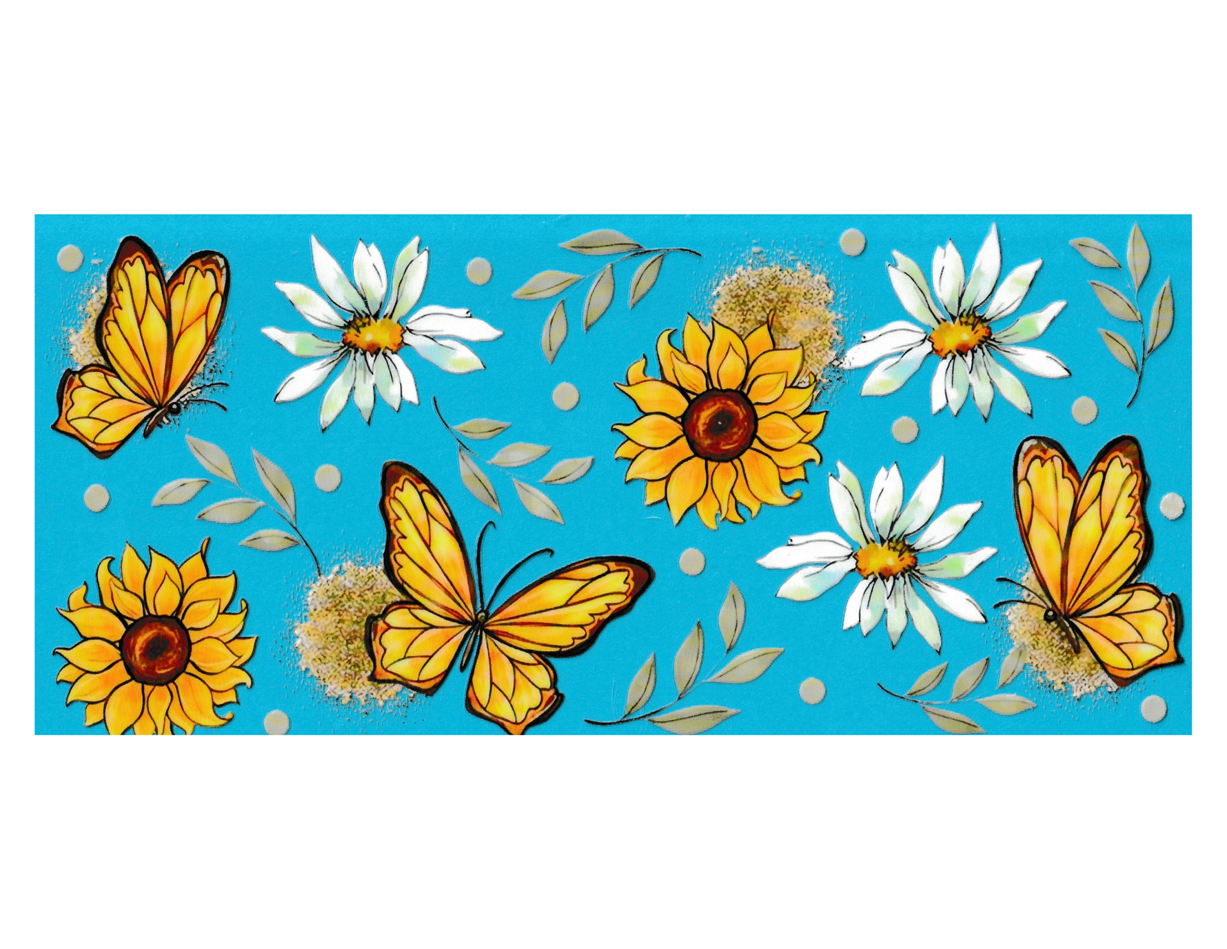 16oz Cup Wrap Sunflower