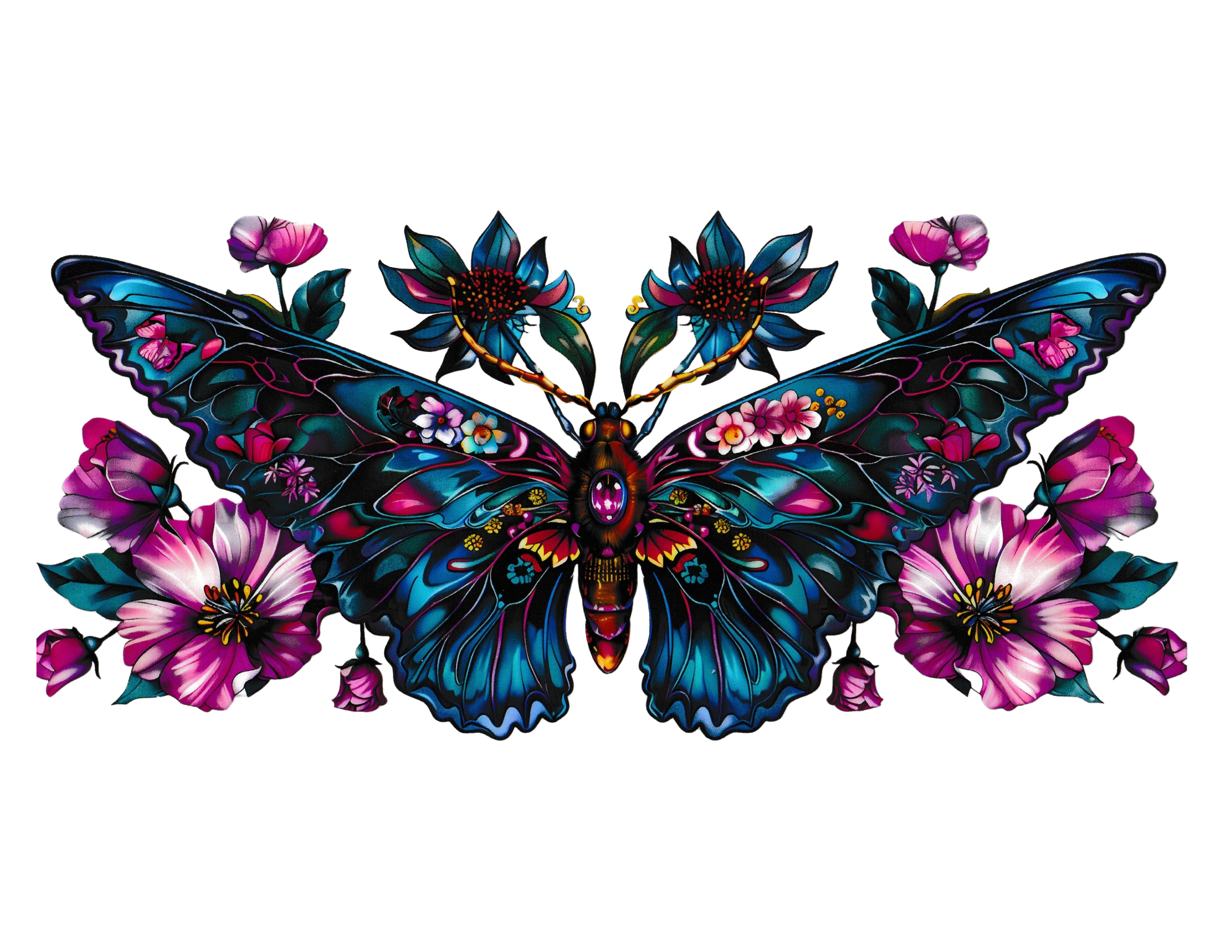 16oz Cup Wrap Big Butterfly