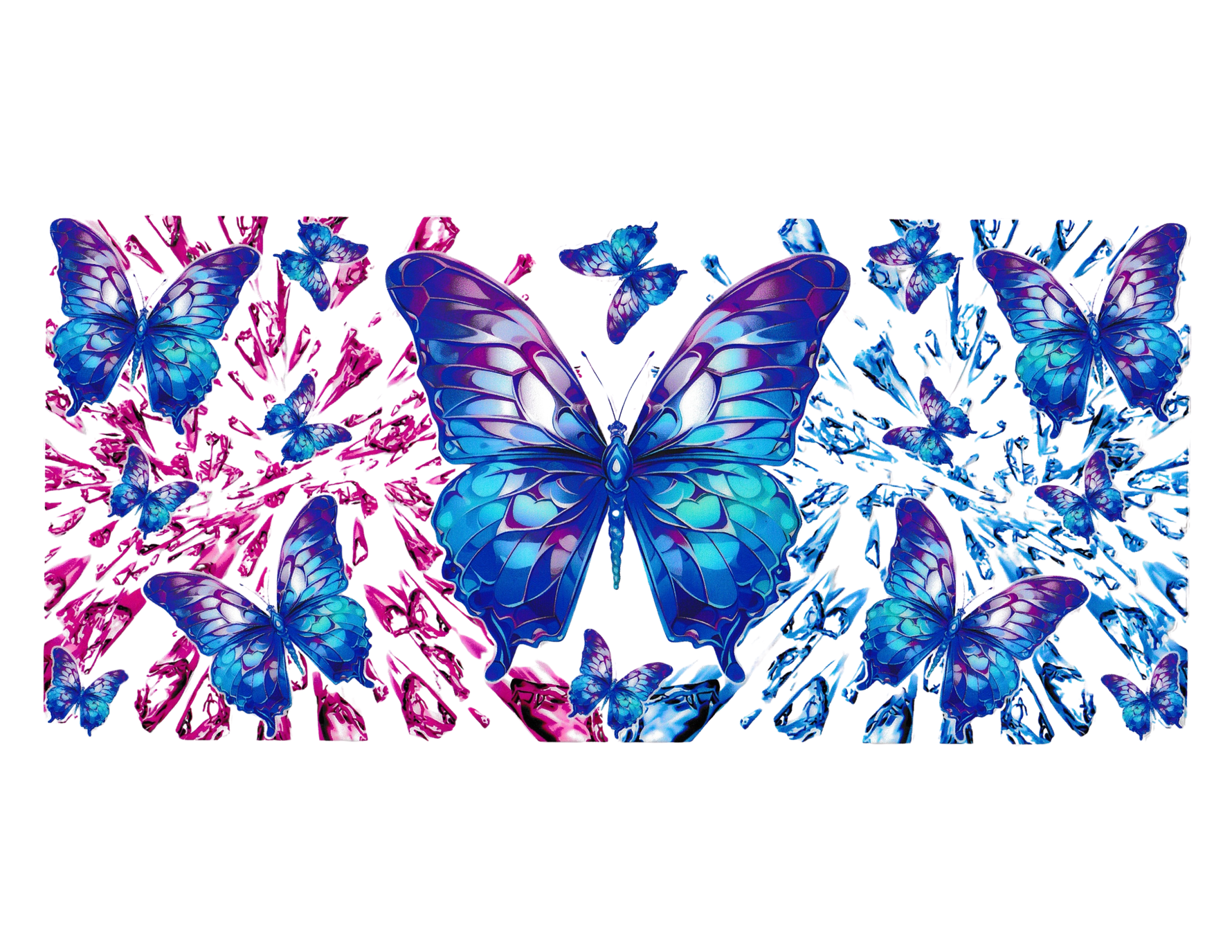 16oz Cup Wrap Butterfly