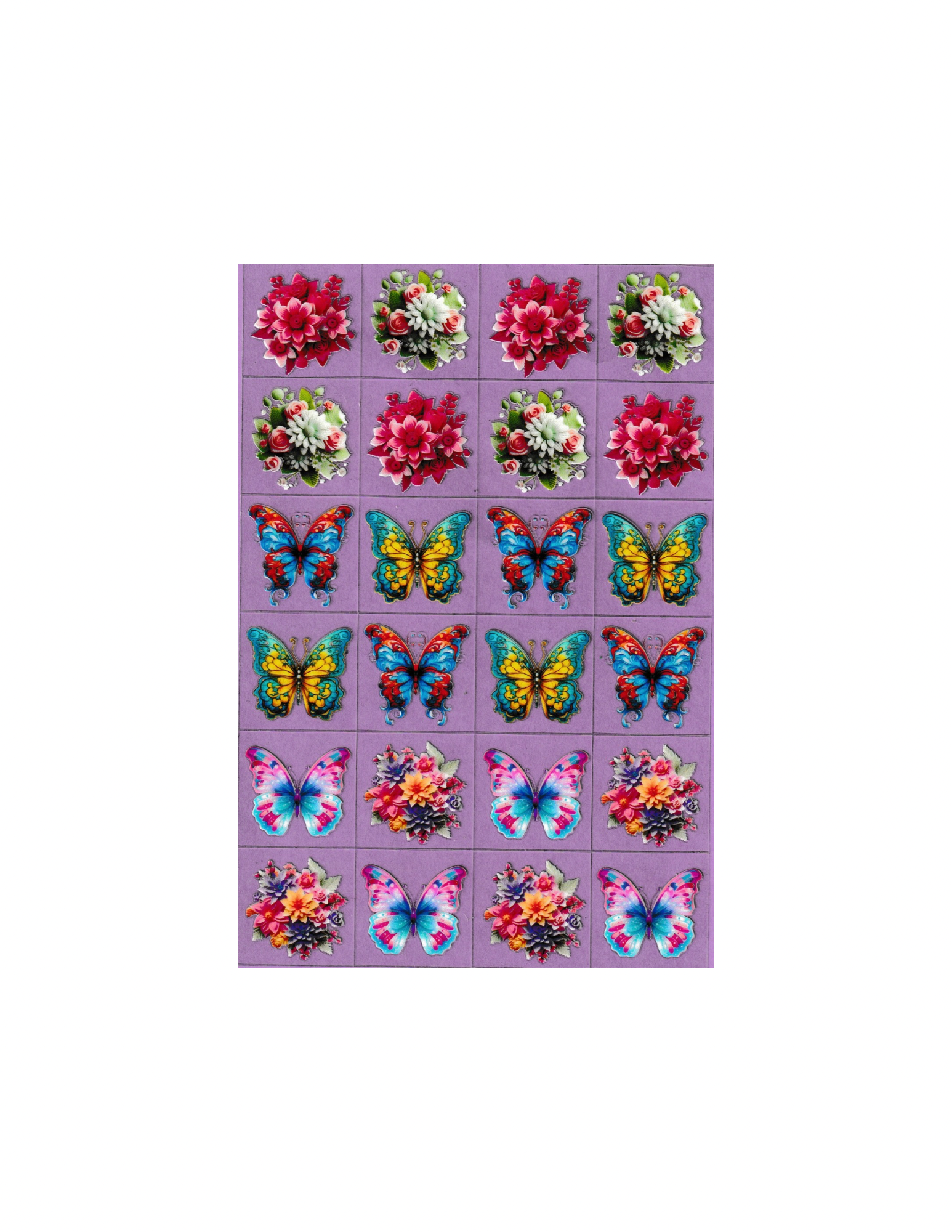 Kiss Cut Wrap Butterfly/ Flowers