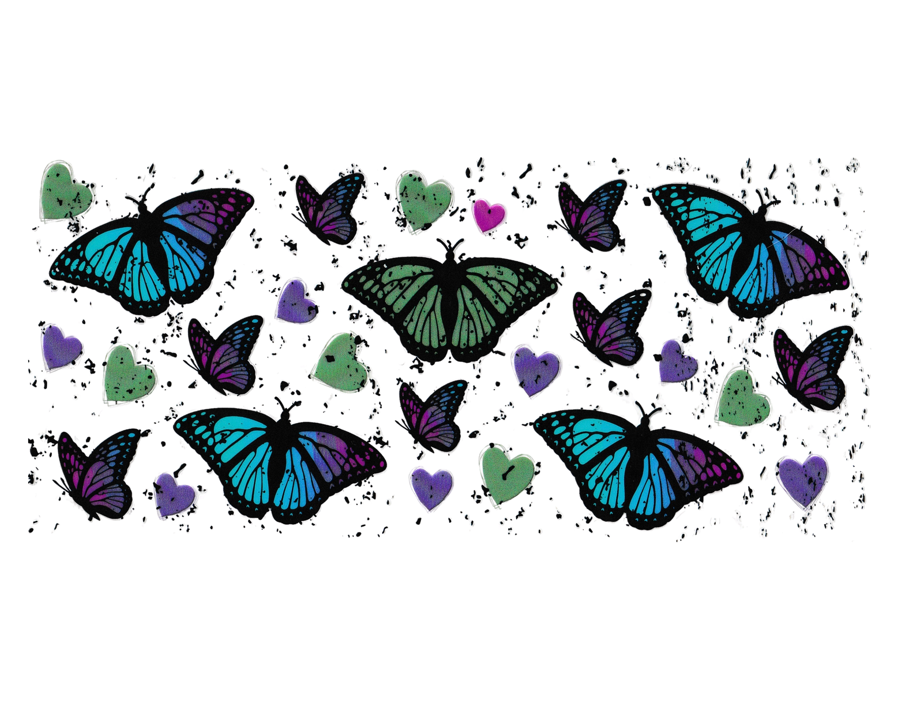 16oz Cup Wrap Butterfly